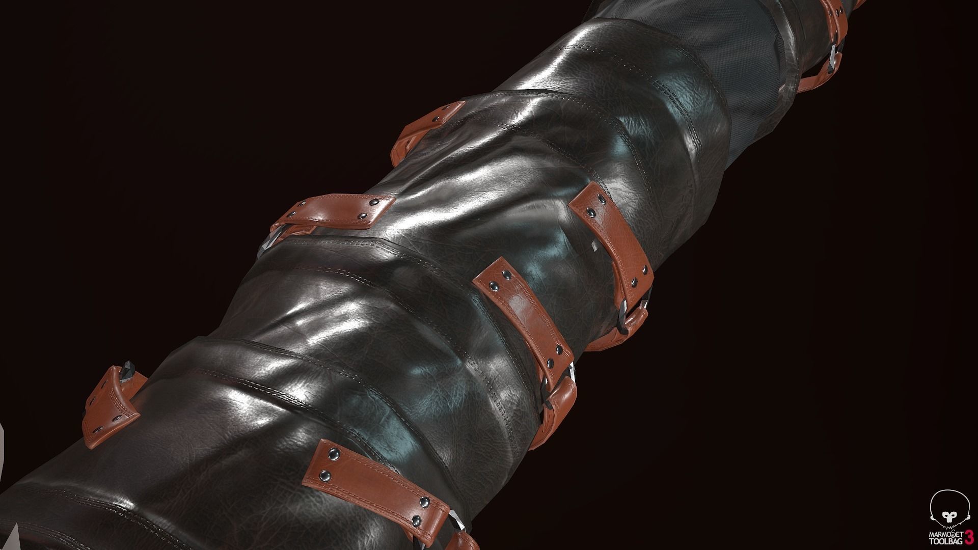 Female Medieval Outfit 2 Low-poly 3D model_27