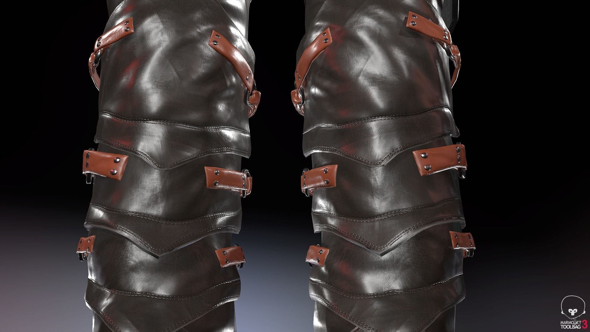 Female Medieval Outfit 2 Low-poly 3D model_41