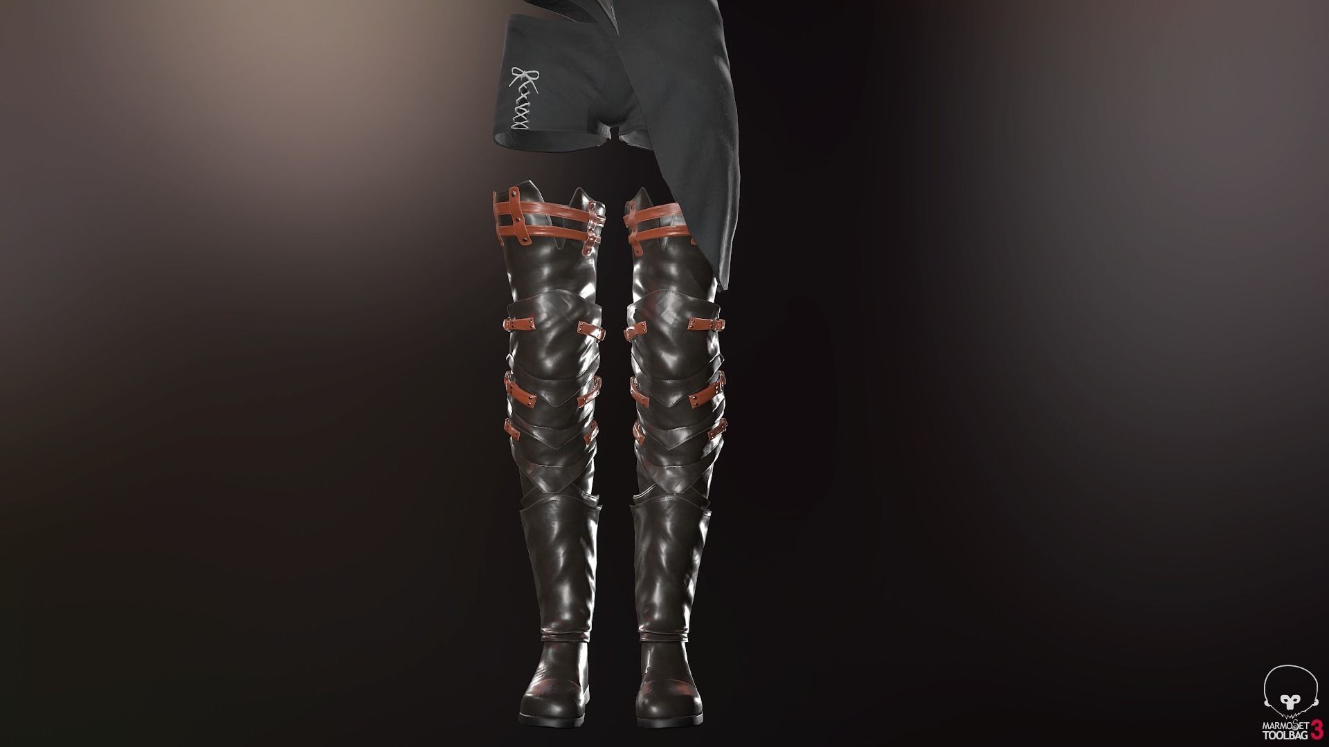 Female Medieval Outfit 2 Low-poly 3D model_56