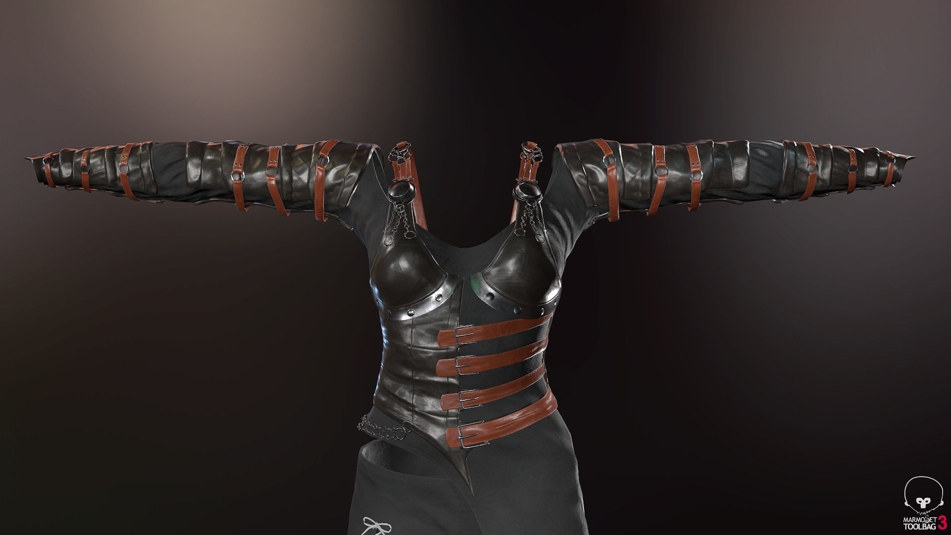 Female Medieval Outfit 2 Low-poly 3D model_55