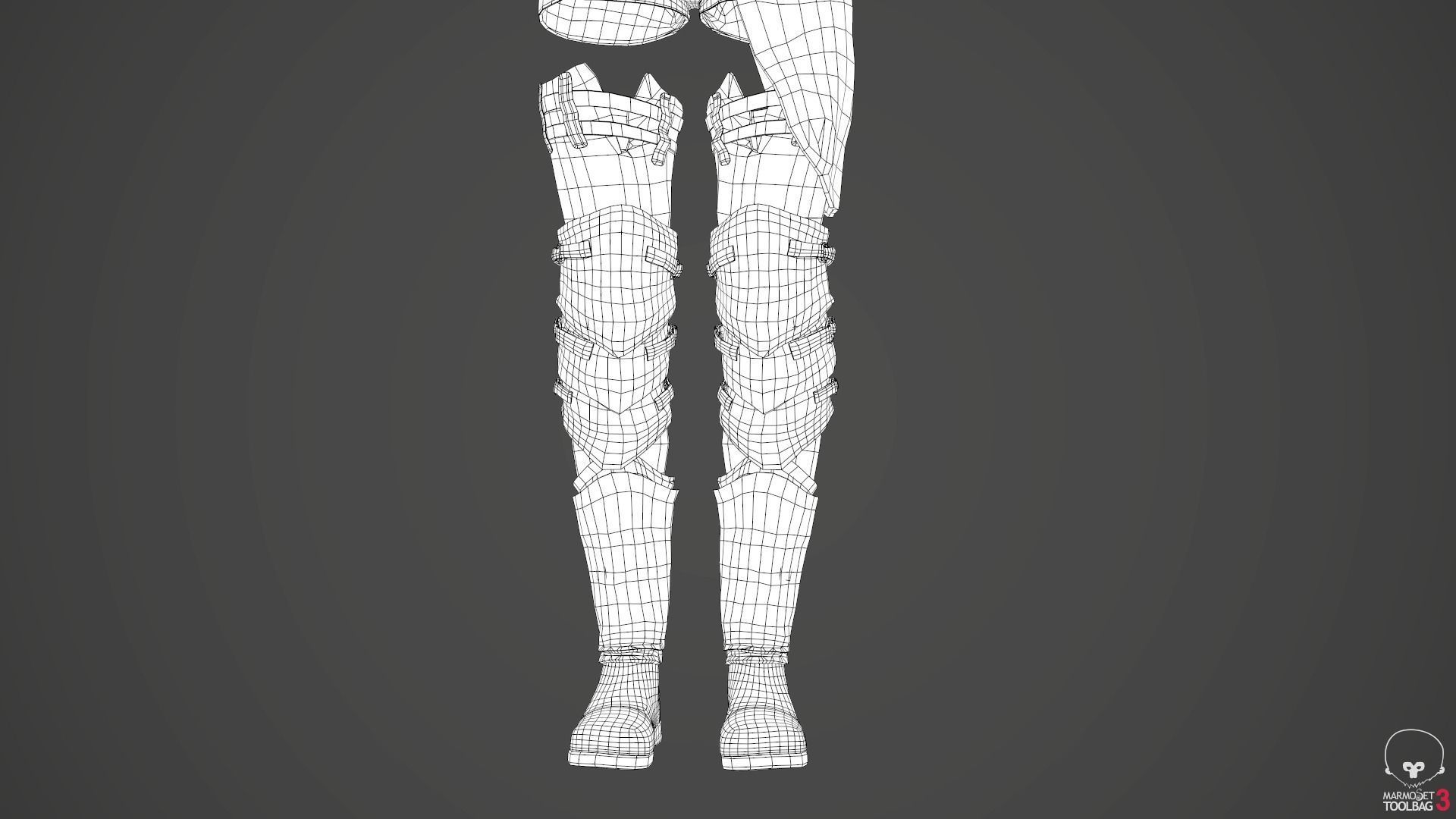 Female Medieval Outfit 2 Low-poly 3D model_65