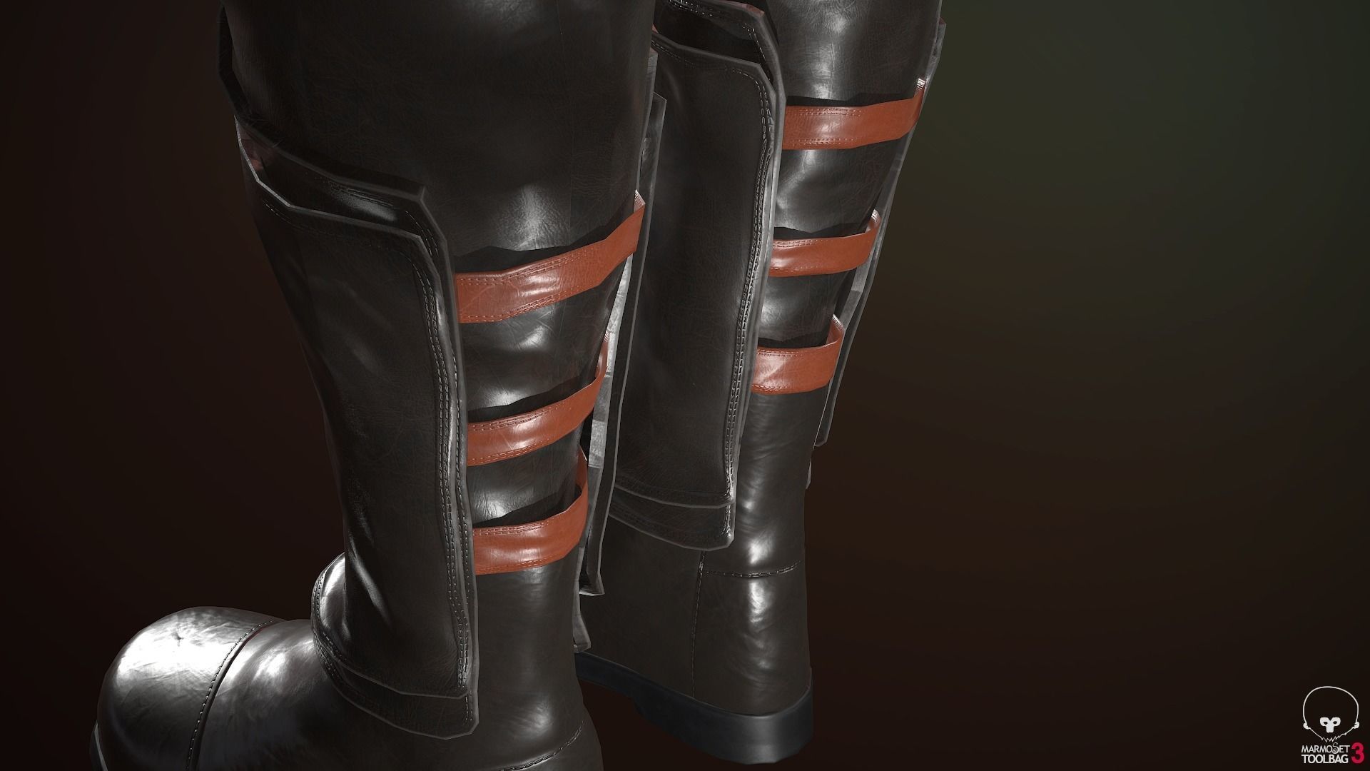 Female Medieval Outfit 2 Low-poly 3D model_49