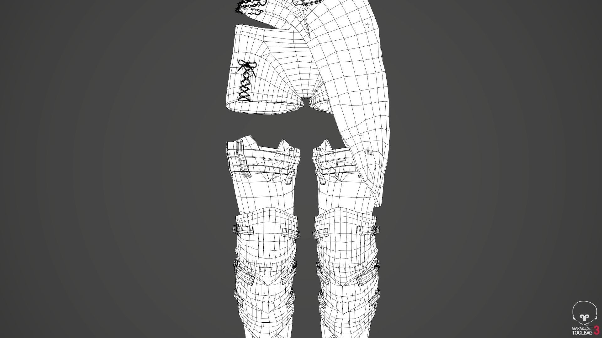 Female Medieval Outfit 2 Low-poly 3D model_64