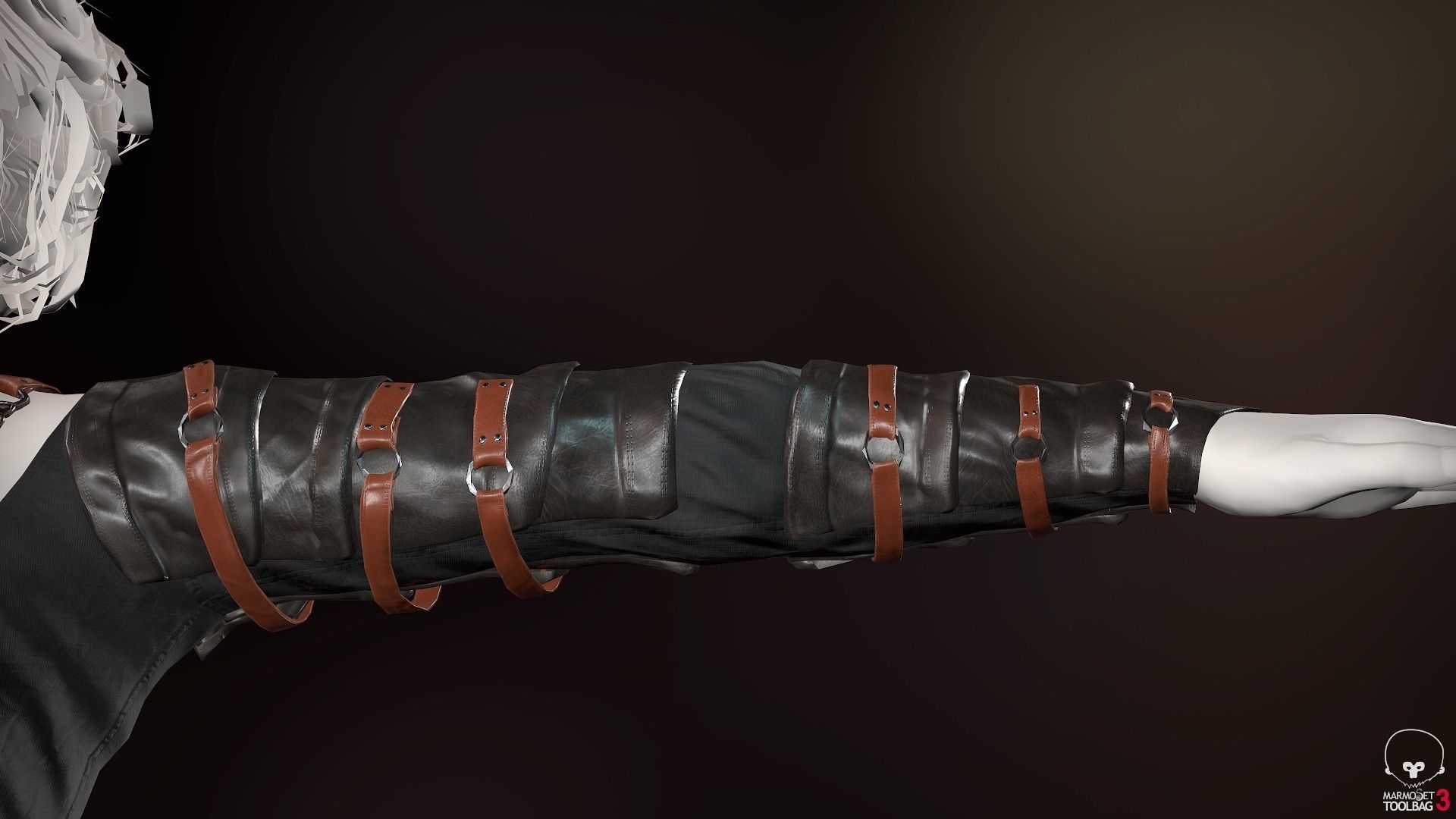 Female Medieval Outfit 2 Low-poly 3D model_24