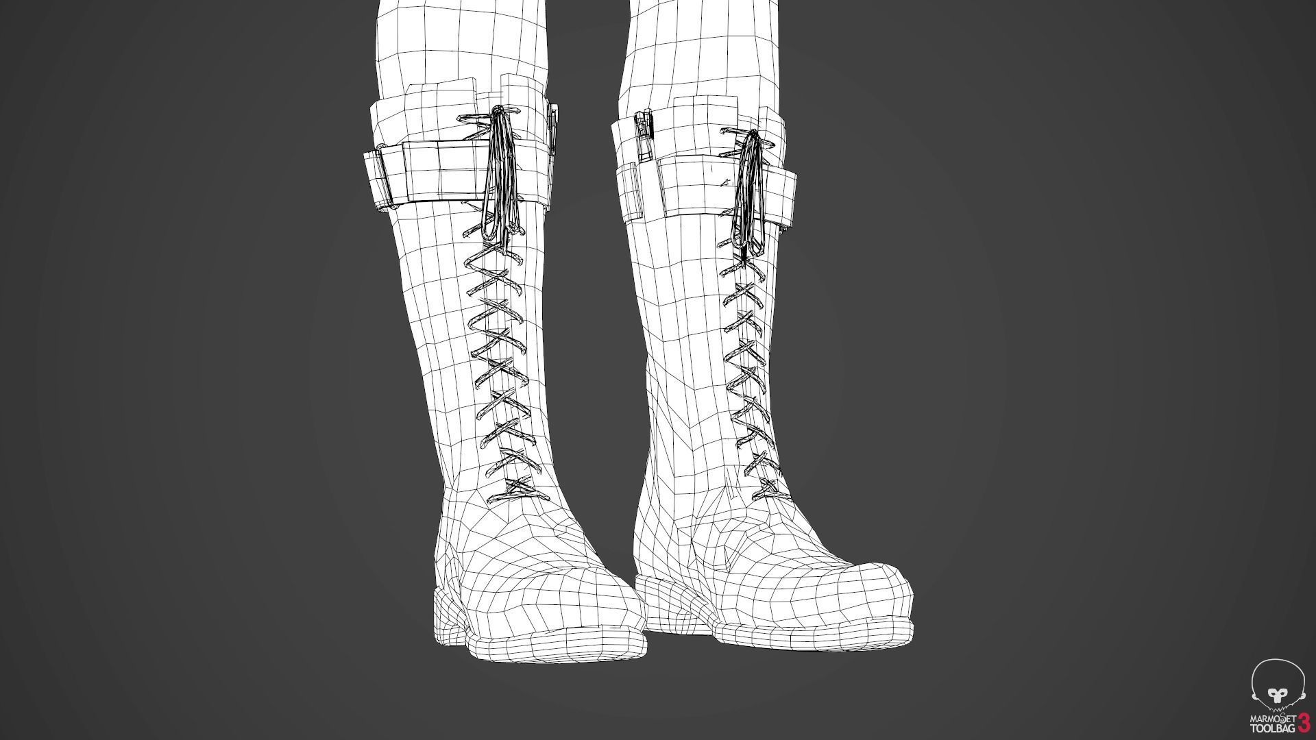 Female Ninja Outfit 2  Low-poly 3D model_70