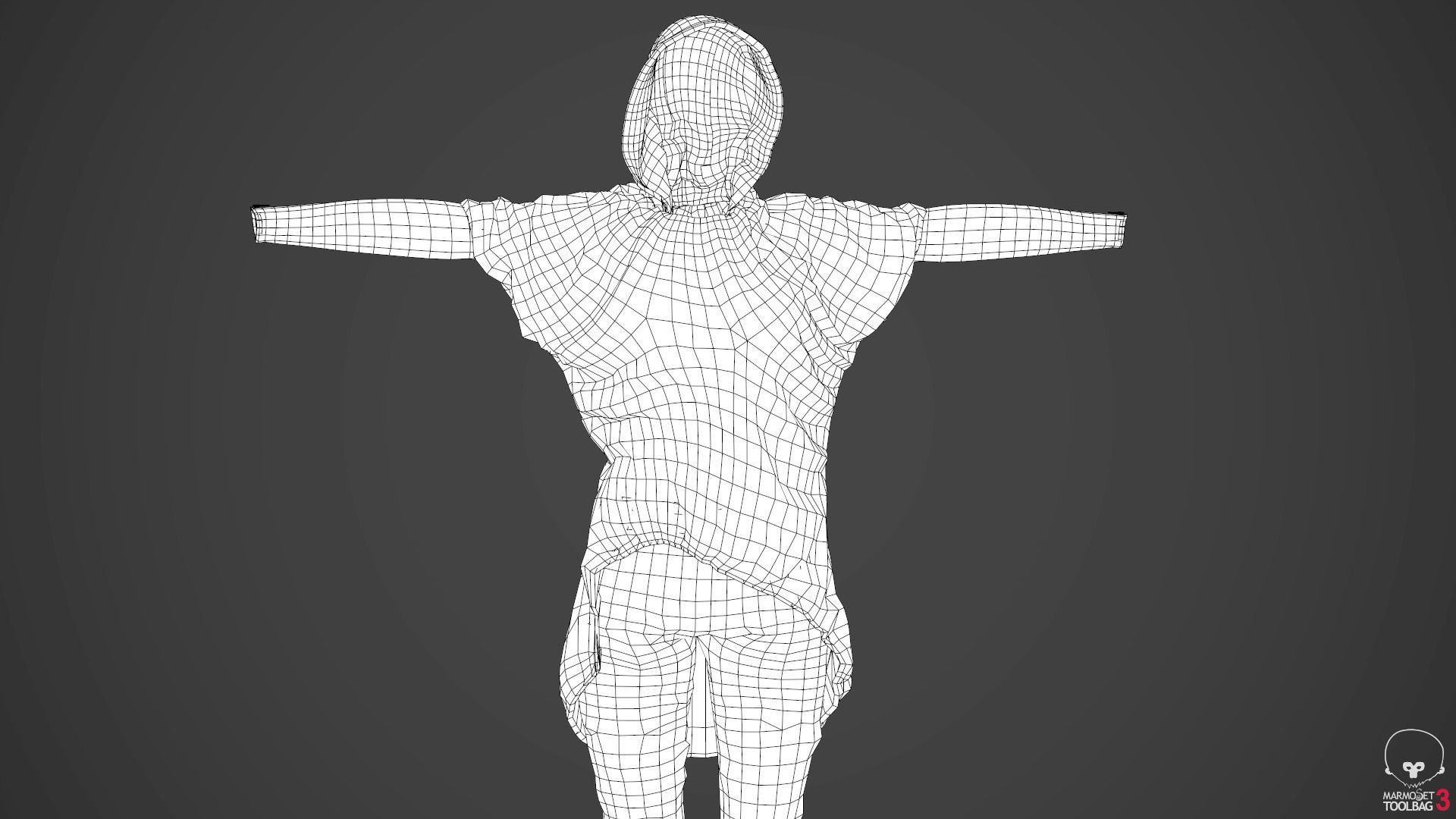 Female Ninja Outfit 2  Low-poly 3D model_65