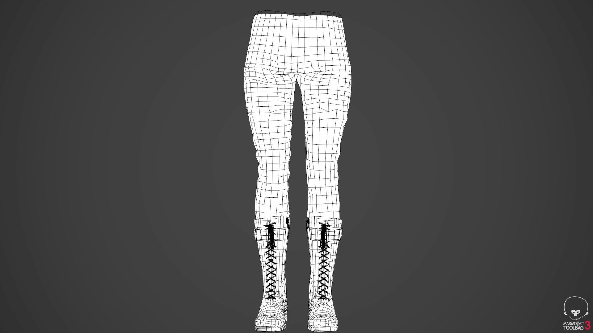 Female Ninja Outfit 2  Low-poly 3D model_61