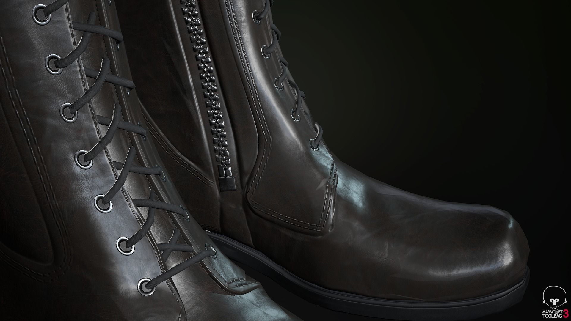 Female Ninja Outfit 2  Low-poly 3D model_52