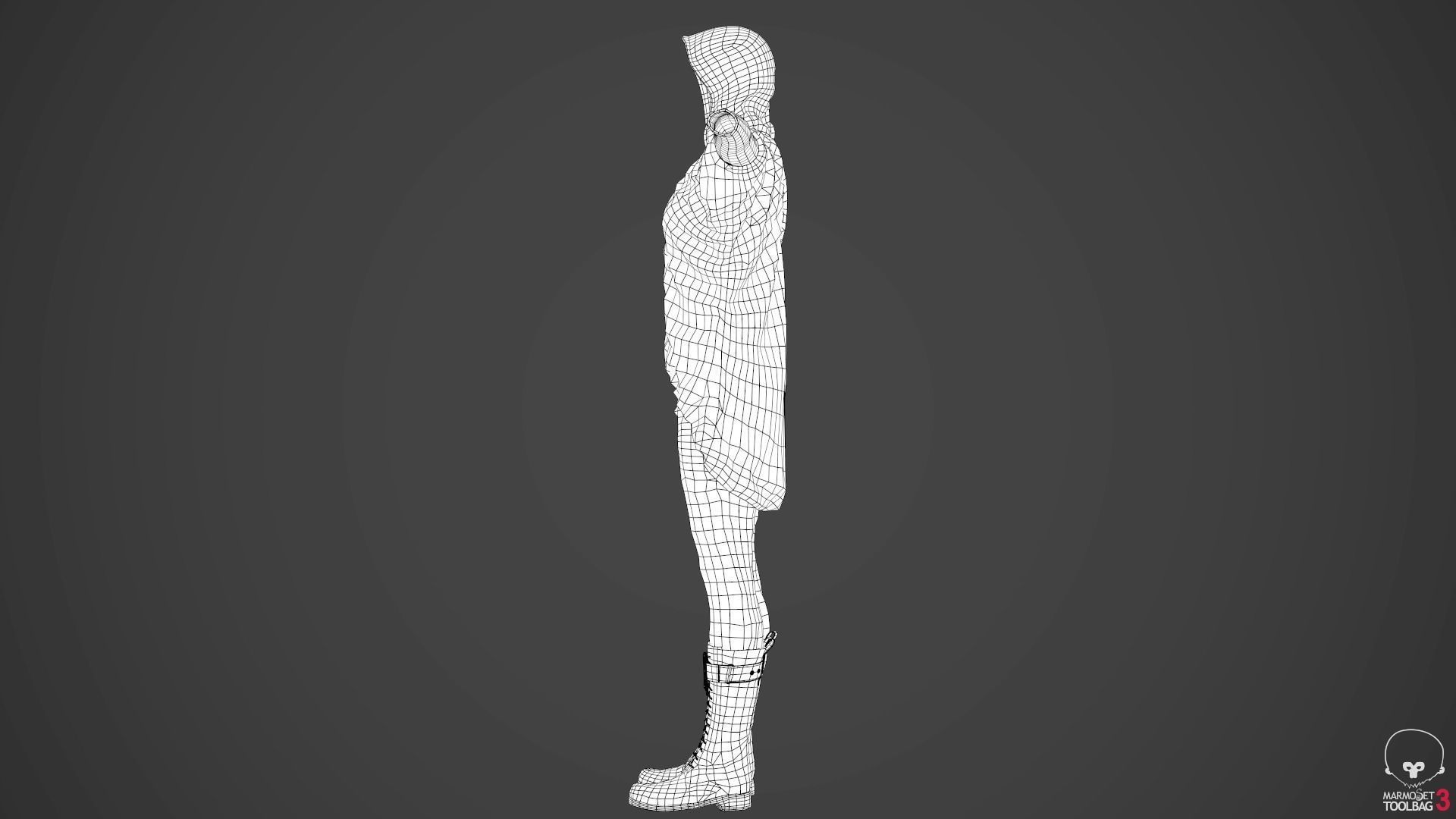 Female Ninja Outfit 2  Low-poly 3D model_56