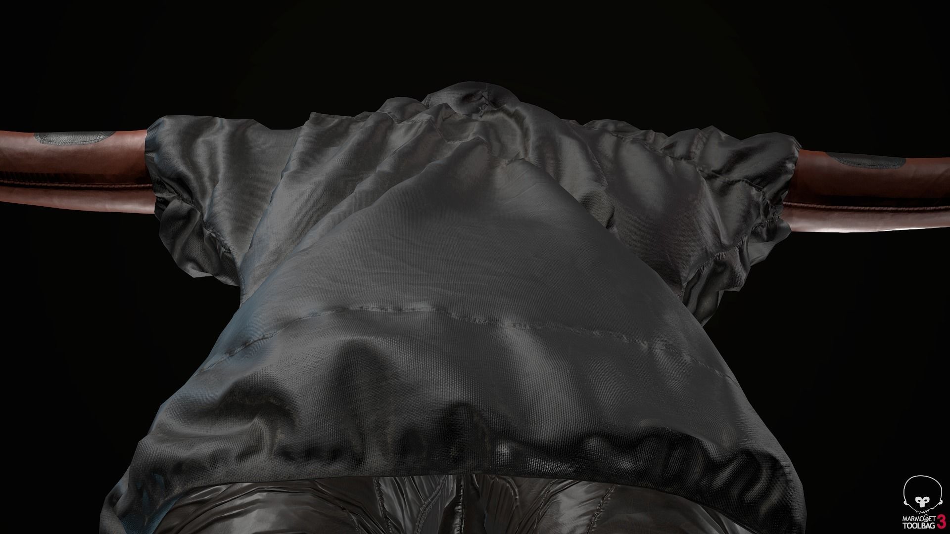 Female Ninja Outfit 2  Low-poly 3D model_21