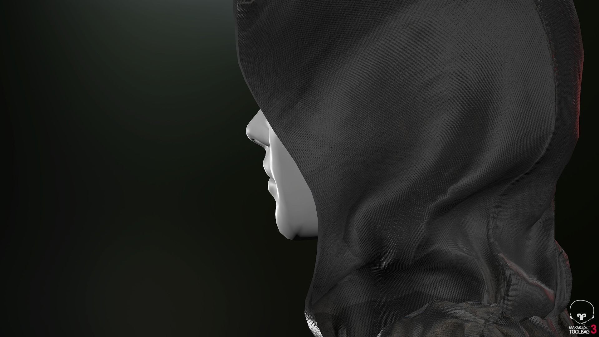 Female Ninja Outfit 2  Low-poly 3D model_18