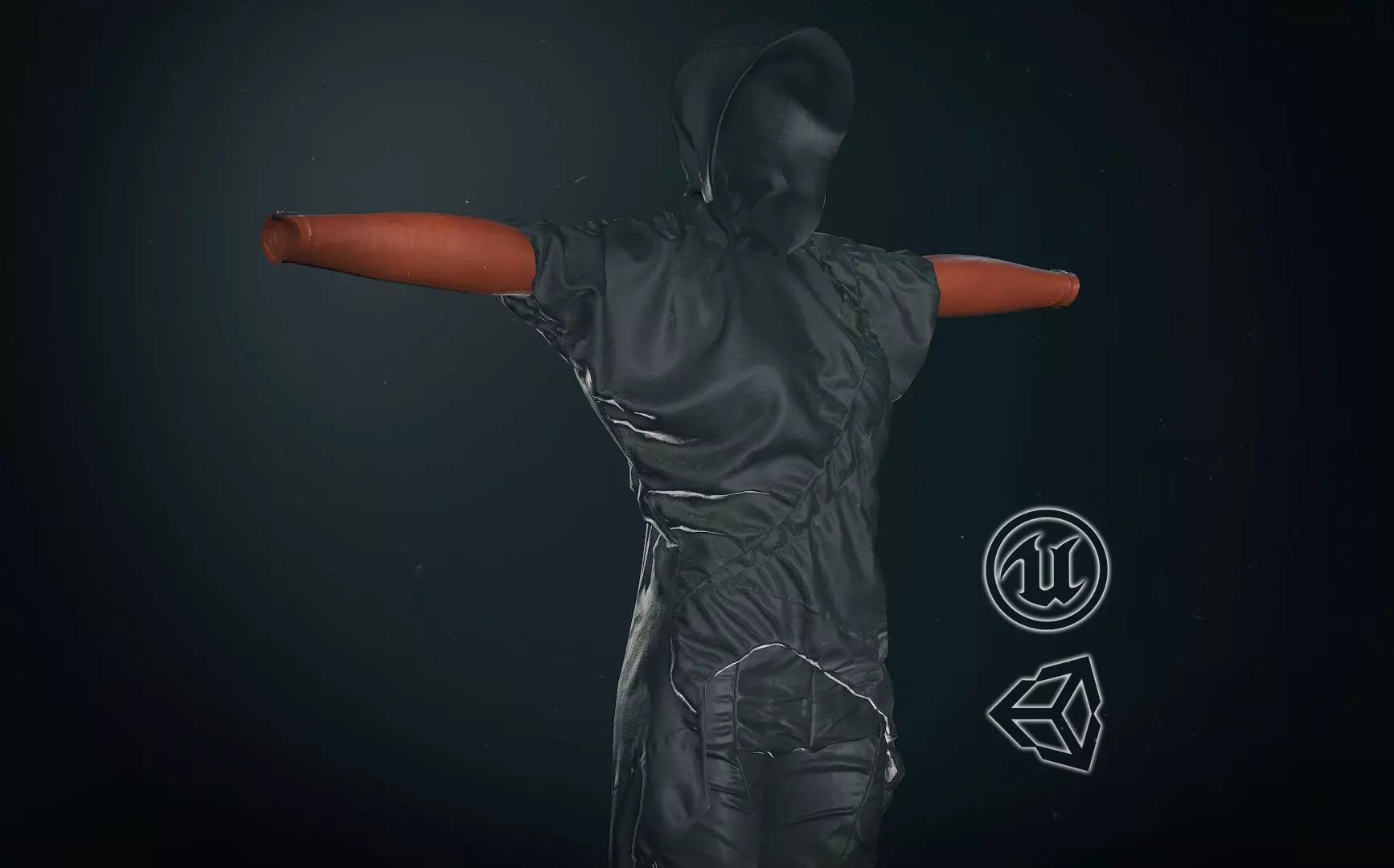 Female Ninja Outfit 2  Low-poly 3D model_0