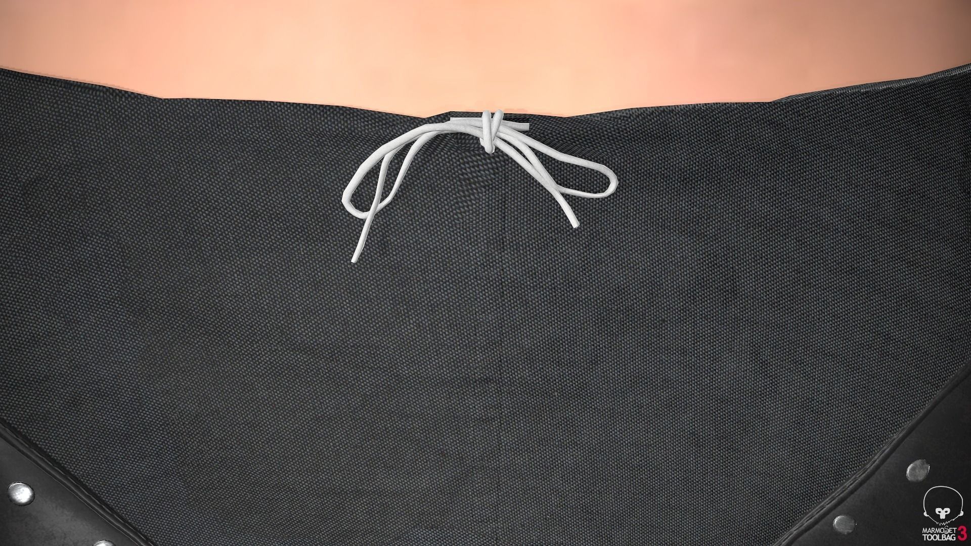 Female Ninja Outfit 1 Low-poly 3D model_29