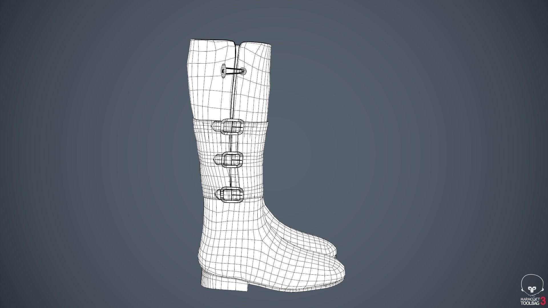 Female Ninja Outfit 1 Low-poly 3D model_66