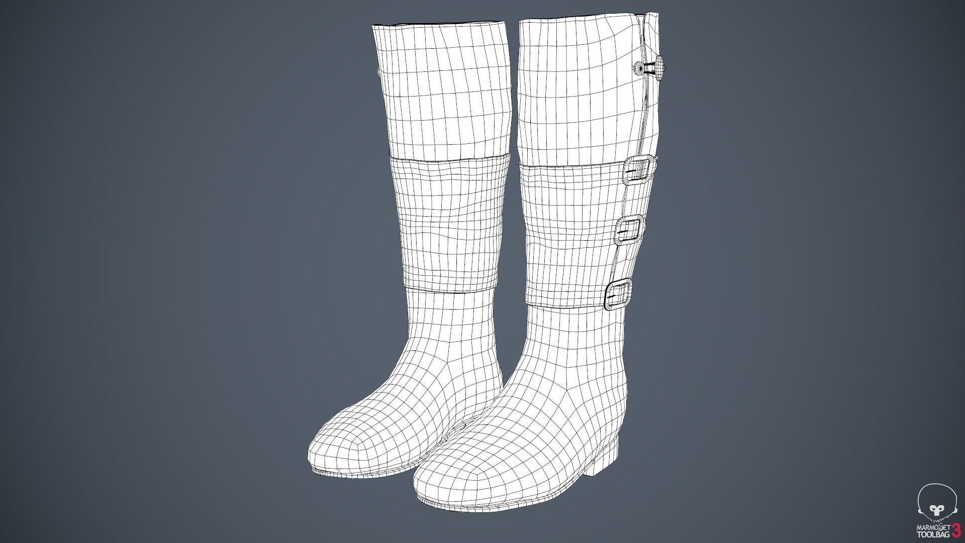 Female Ninja Outfit 1 Low-poly 3D model_68