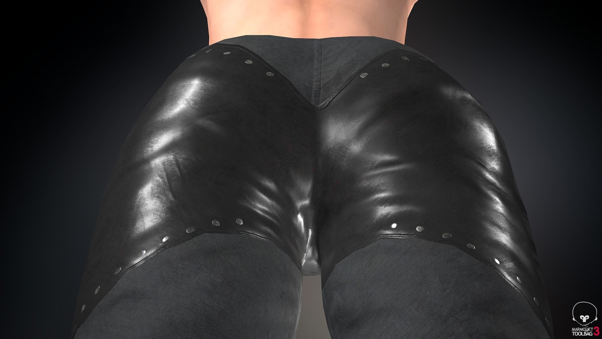 Female Ninja Outfit 1 Low-poly 3D model_34