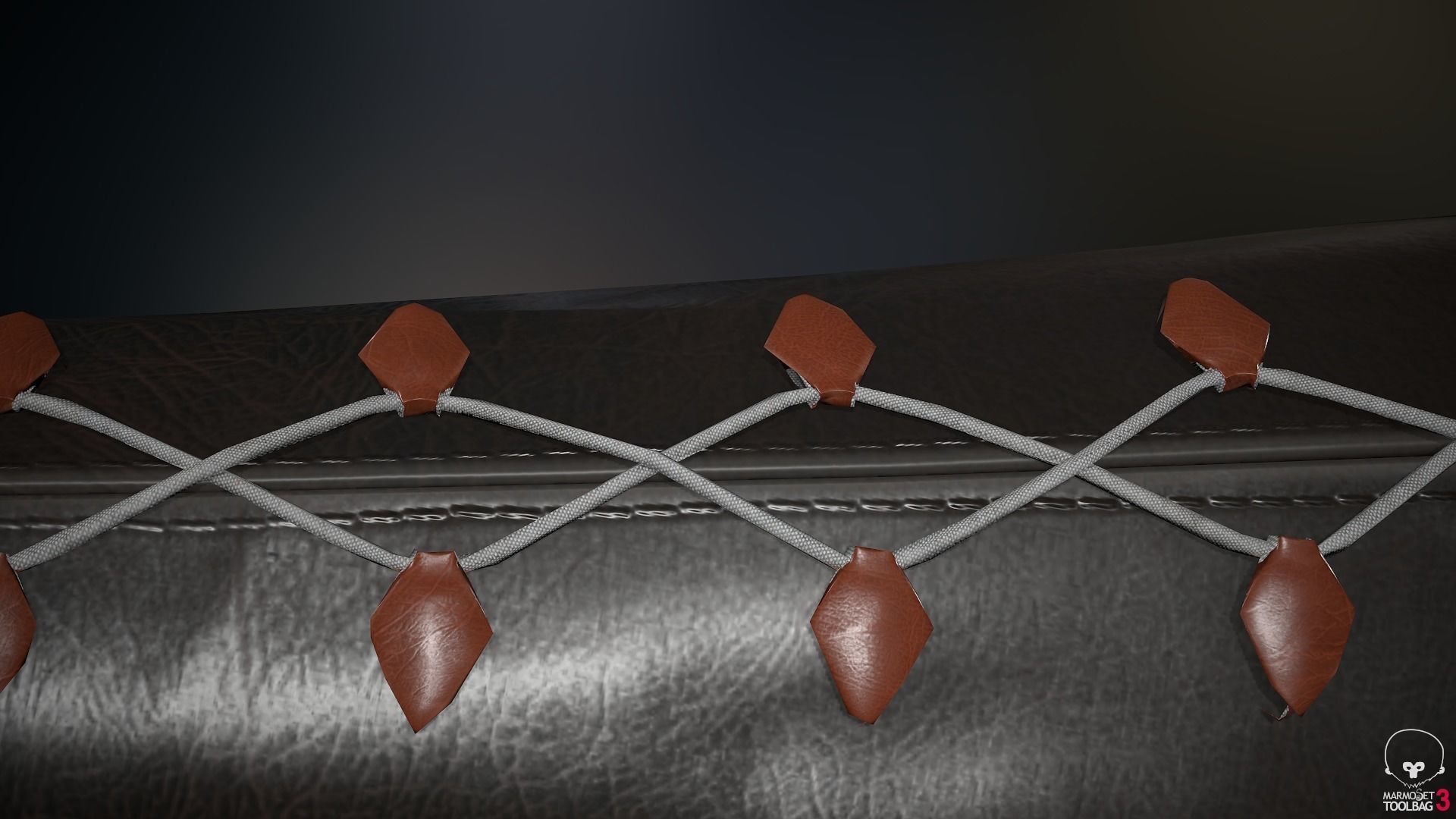 Female Ninja Outfit 1 Low-poly 3D model_19