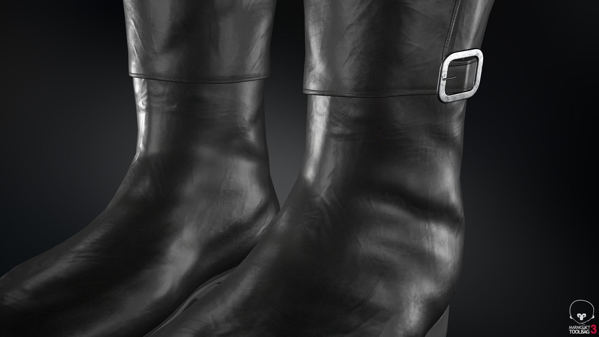 Female Ninja Outfit 1 Low-poly 3D model_50