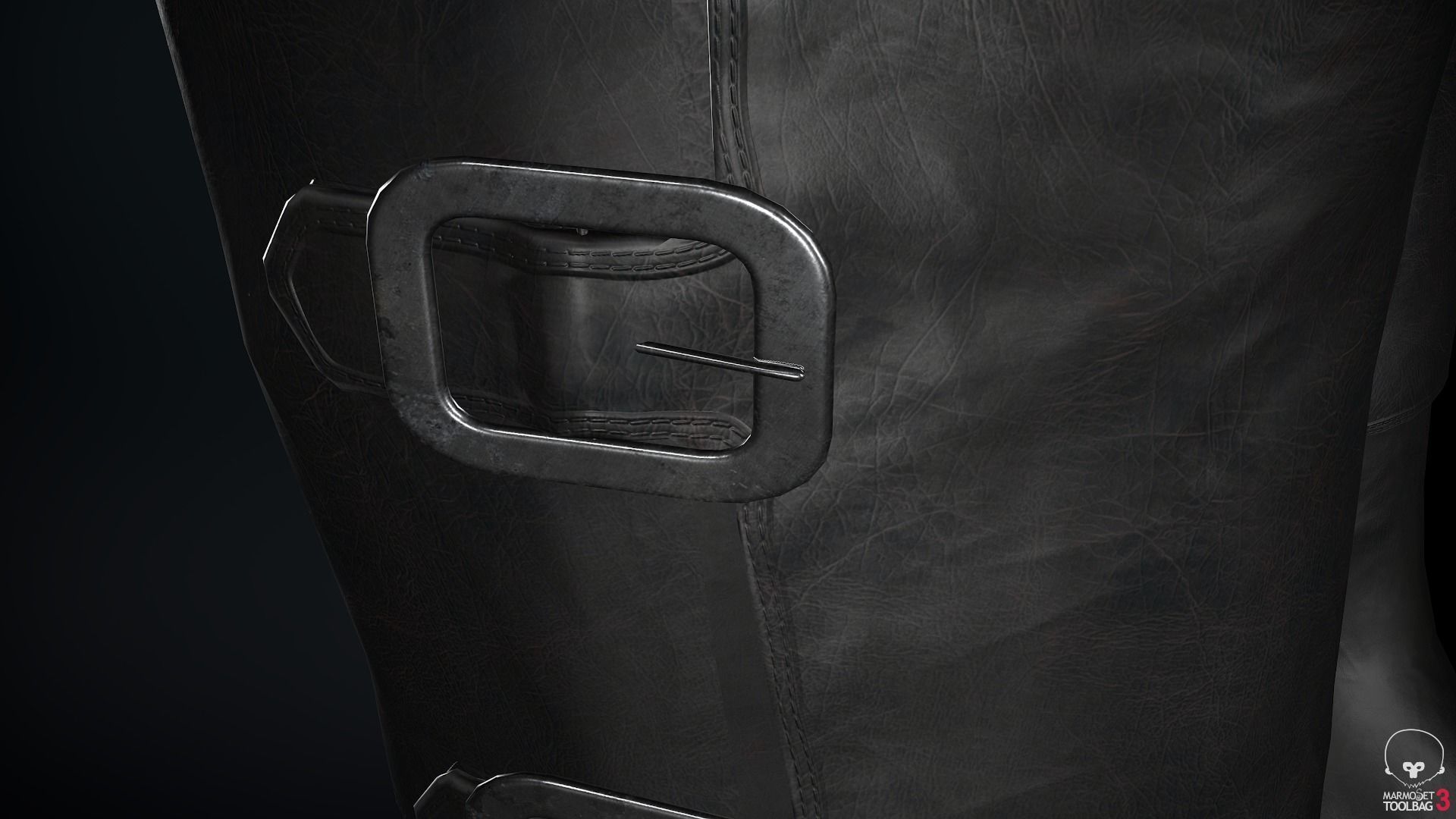 Female Ninja Outfit 1 Low-poly 3D model_47