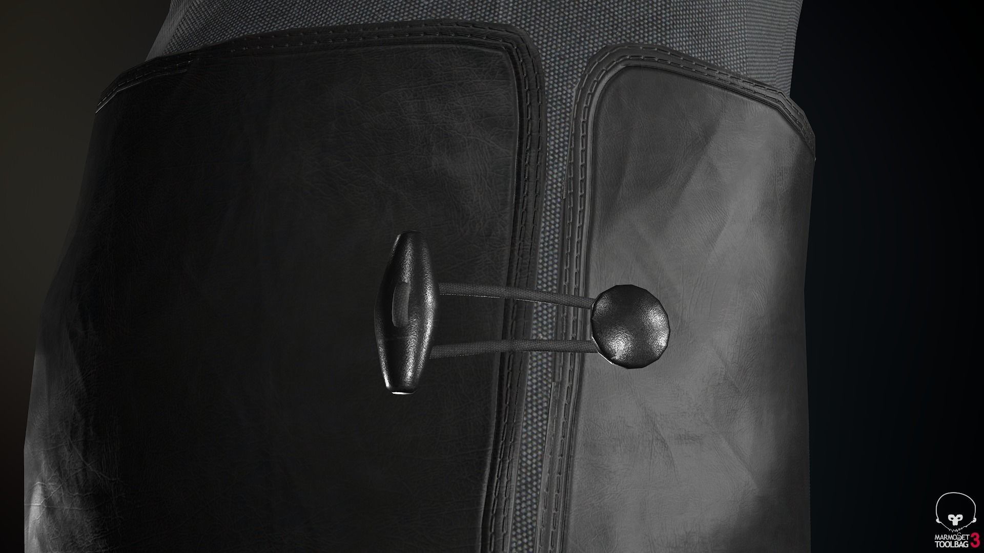 Female Ninja Outfit 1 Low-poly 3D model_42