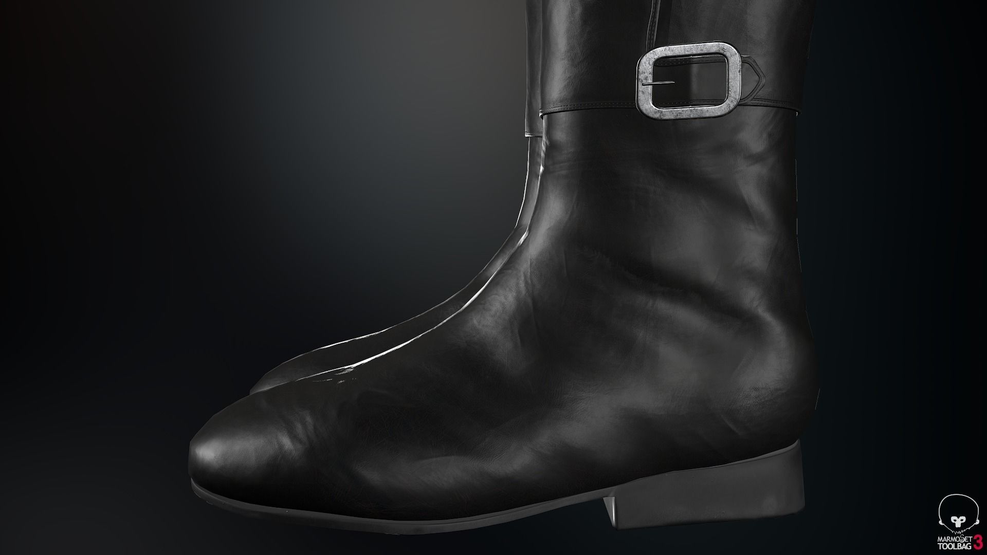 Female Ninja Outfit 1 Low-poly 3D model_48