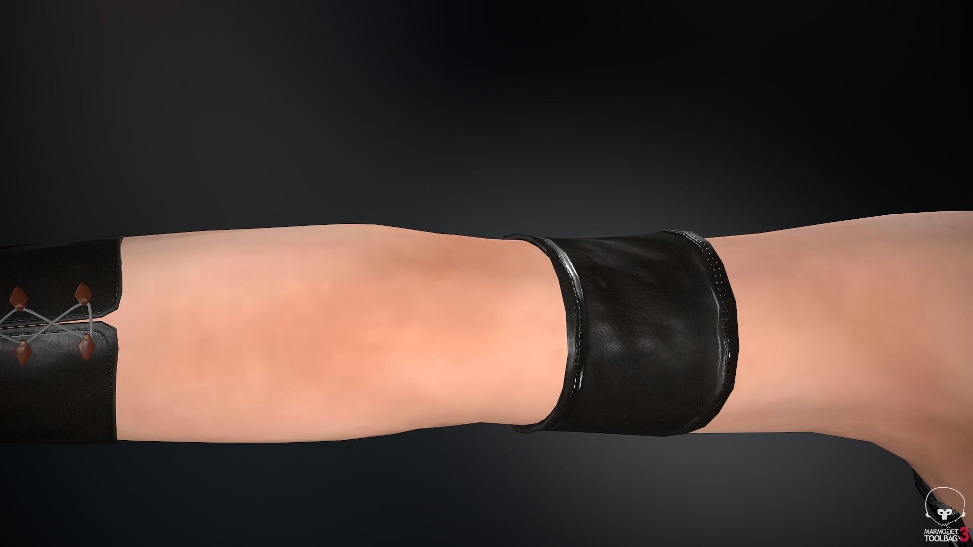 Female Ninja Outfit 1 Low-poly 3D model_18