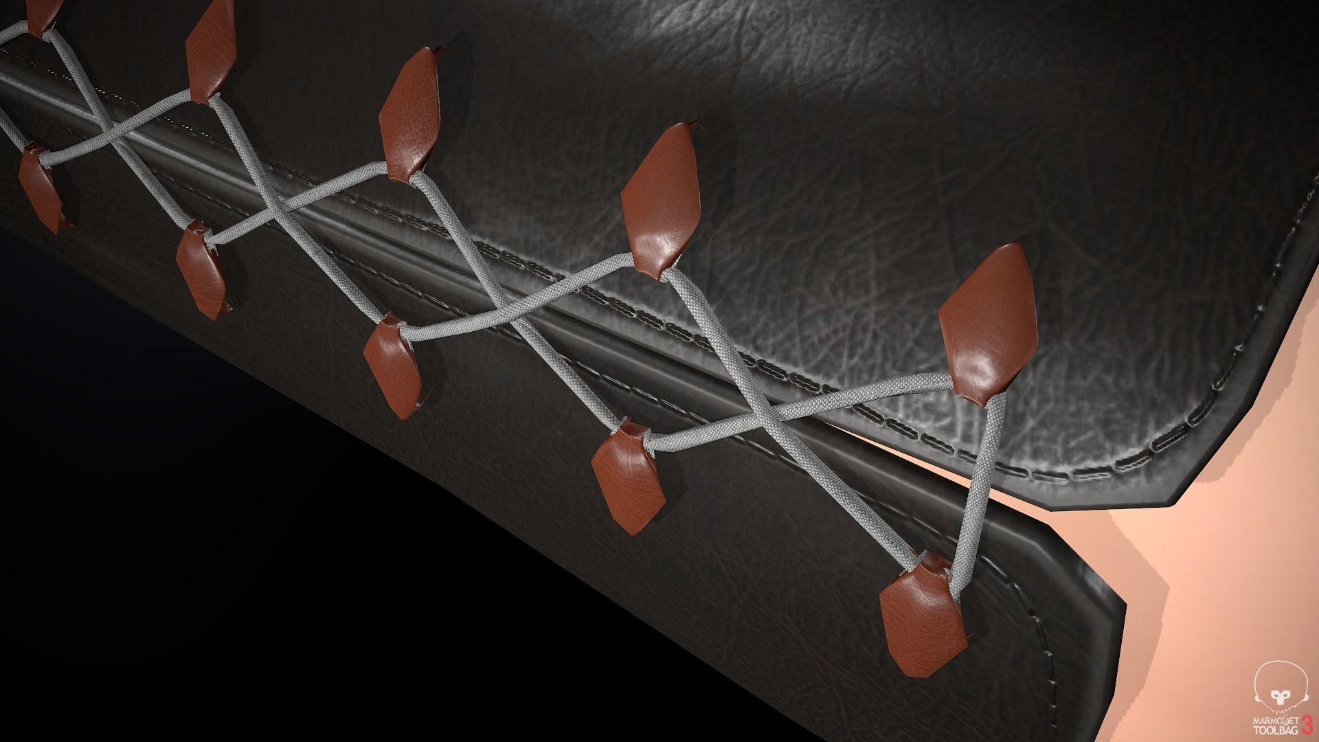 Female Ninja Outfit 1 Low-poly 3D model_21