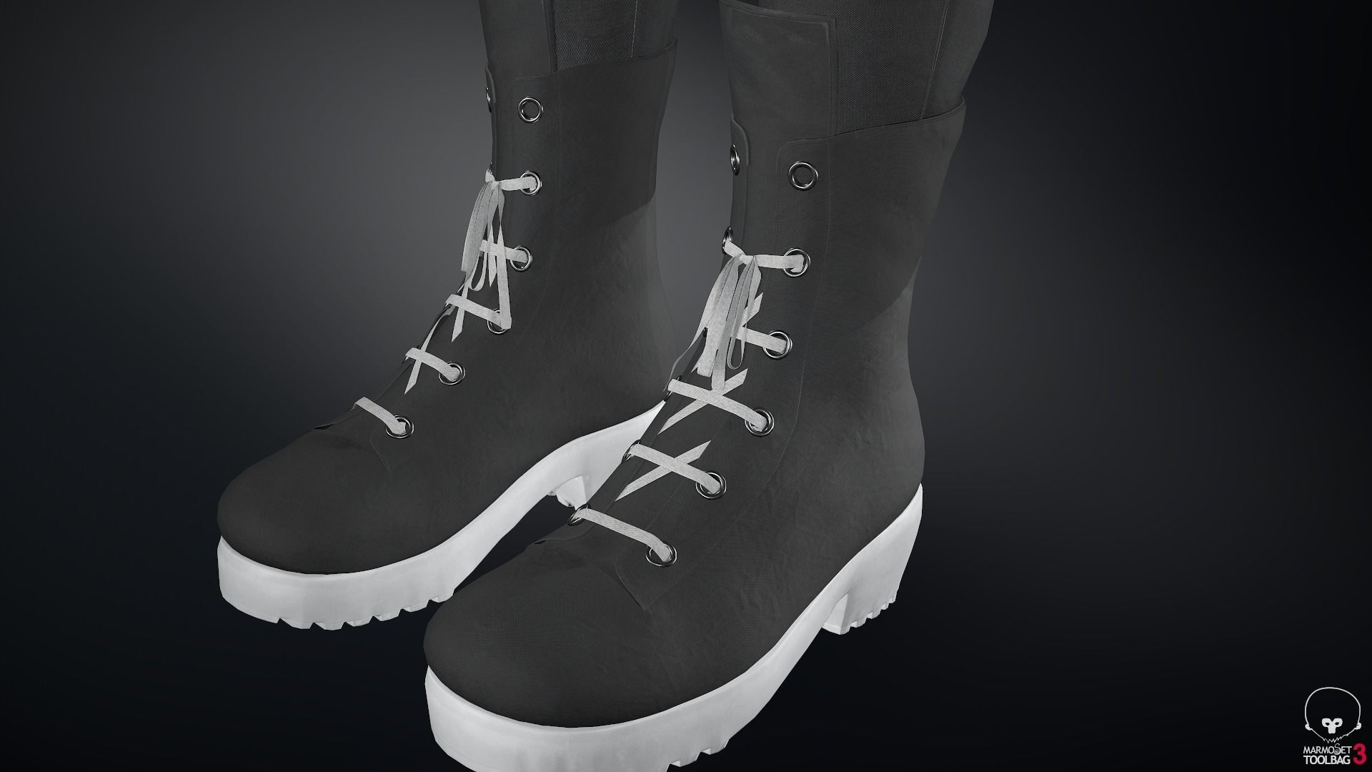 Female Ninja Outfit 3 Low-poly 3D model_45