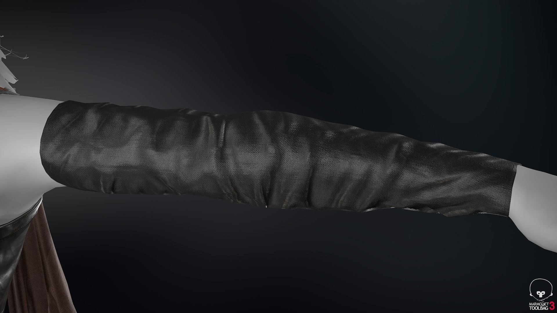 Female Ninja Outfit 3 Low-poly 3D model_28