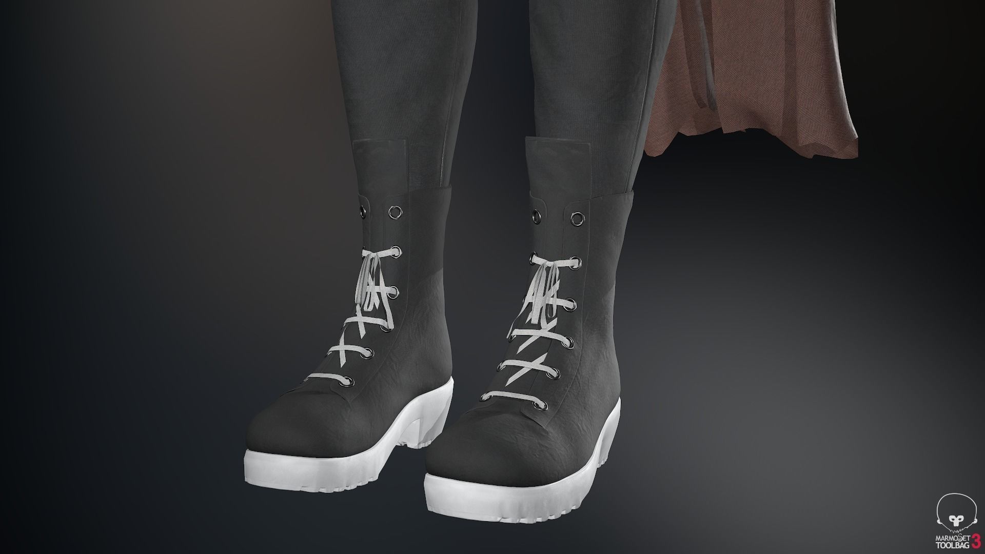 Female Ninja Outfit 3 Low-poly 3D model_44