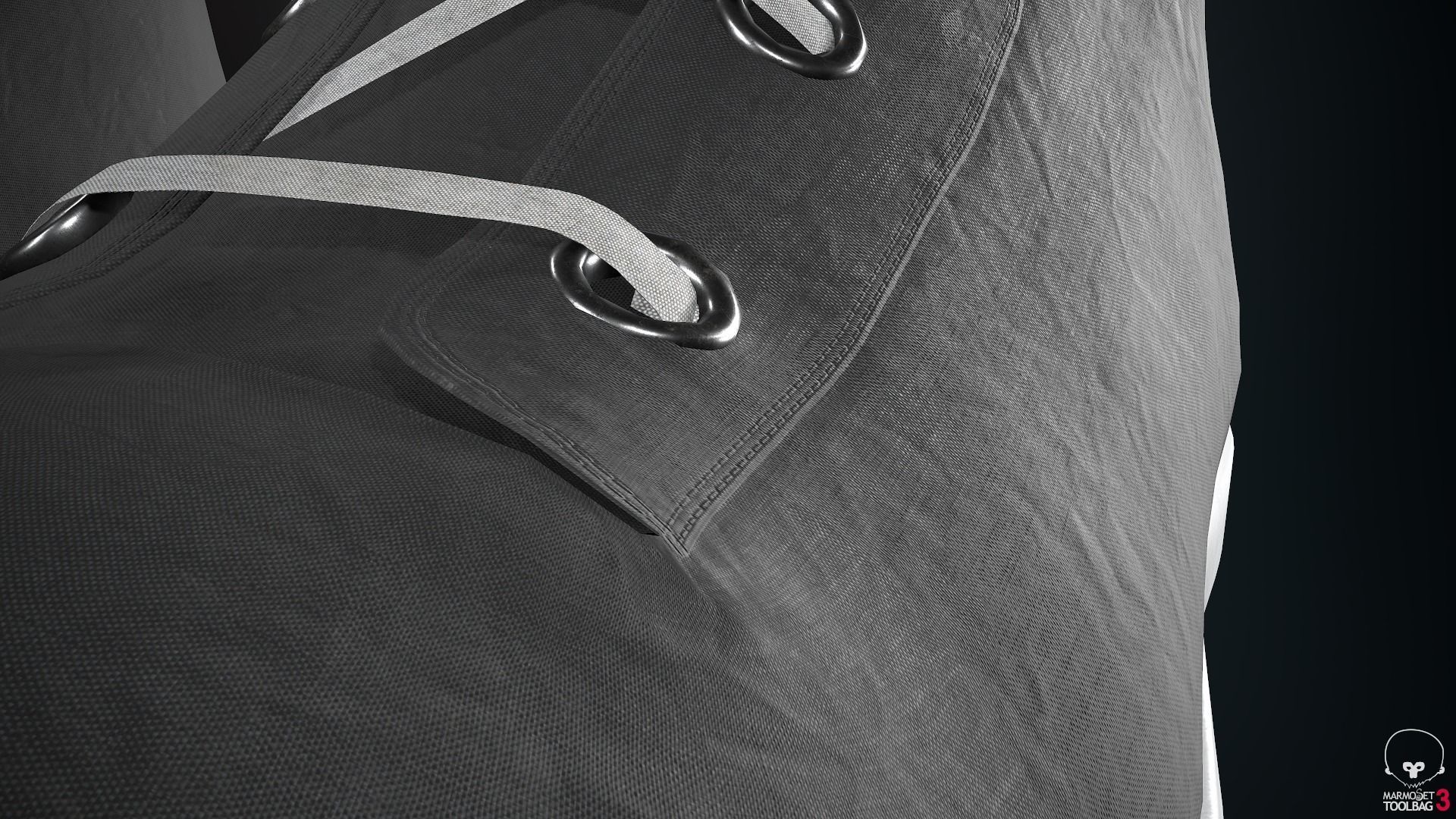 Female Ninja Outfit 3 Low-poly 3D model_49