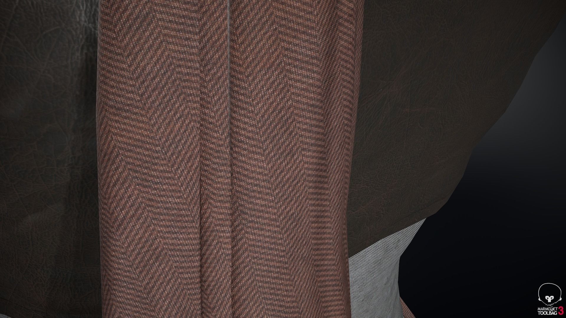 Female Ninja Outfit 3 Low-poly 3D model_27