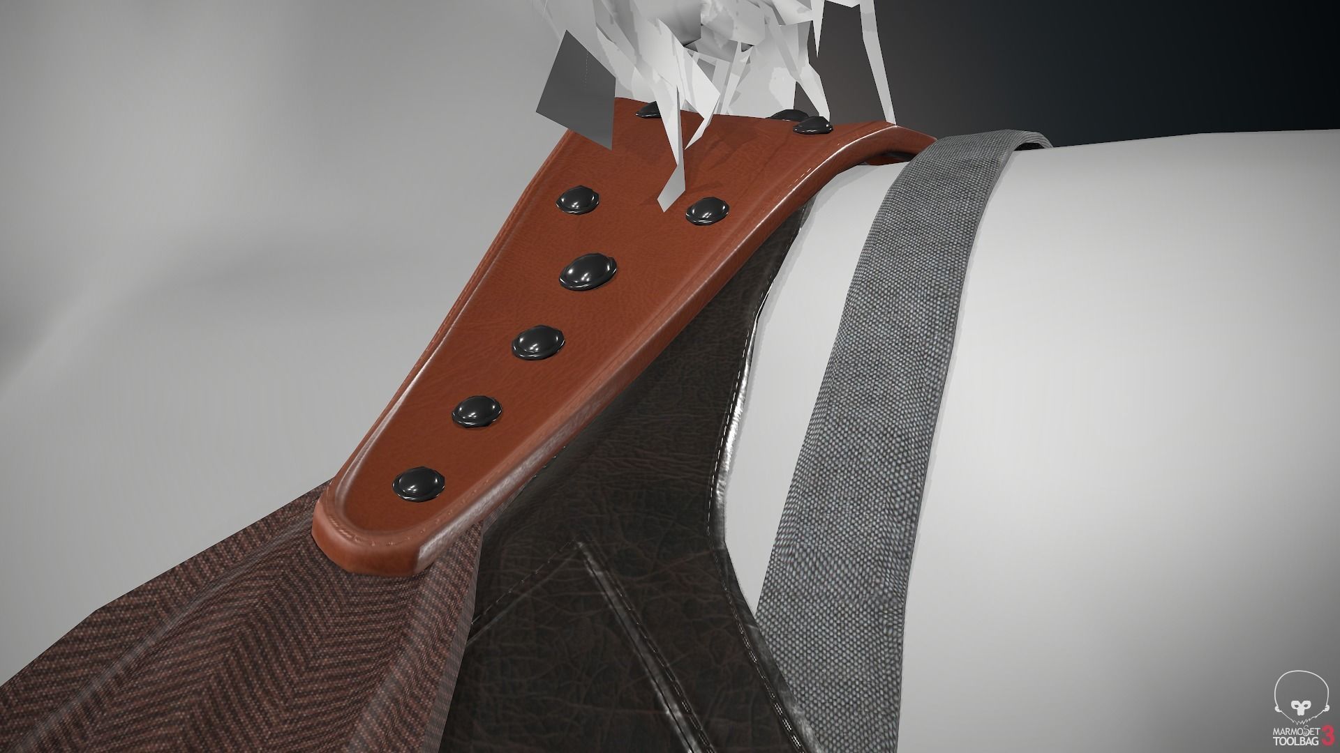 Female Ninja Outfit 3 Low-poly 3D model_19