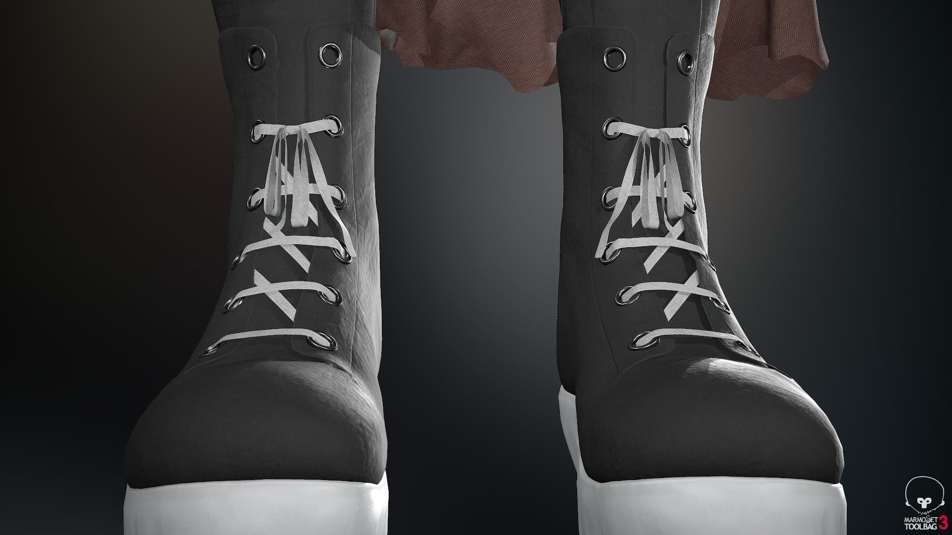 Female Ninja Outfit 3 Low-poly 3D model_50