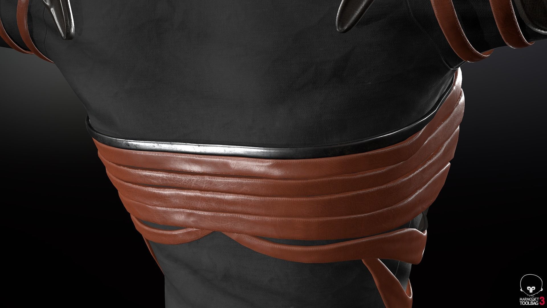 Female Medieval Outfit 1 Low-poly 3D model_32