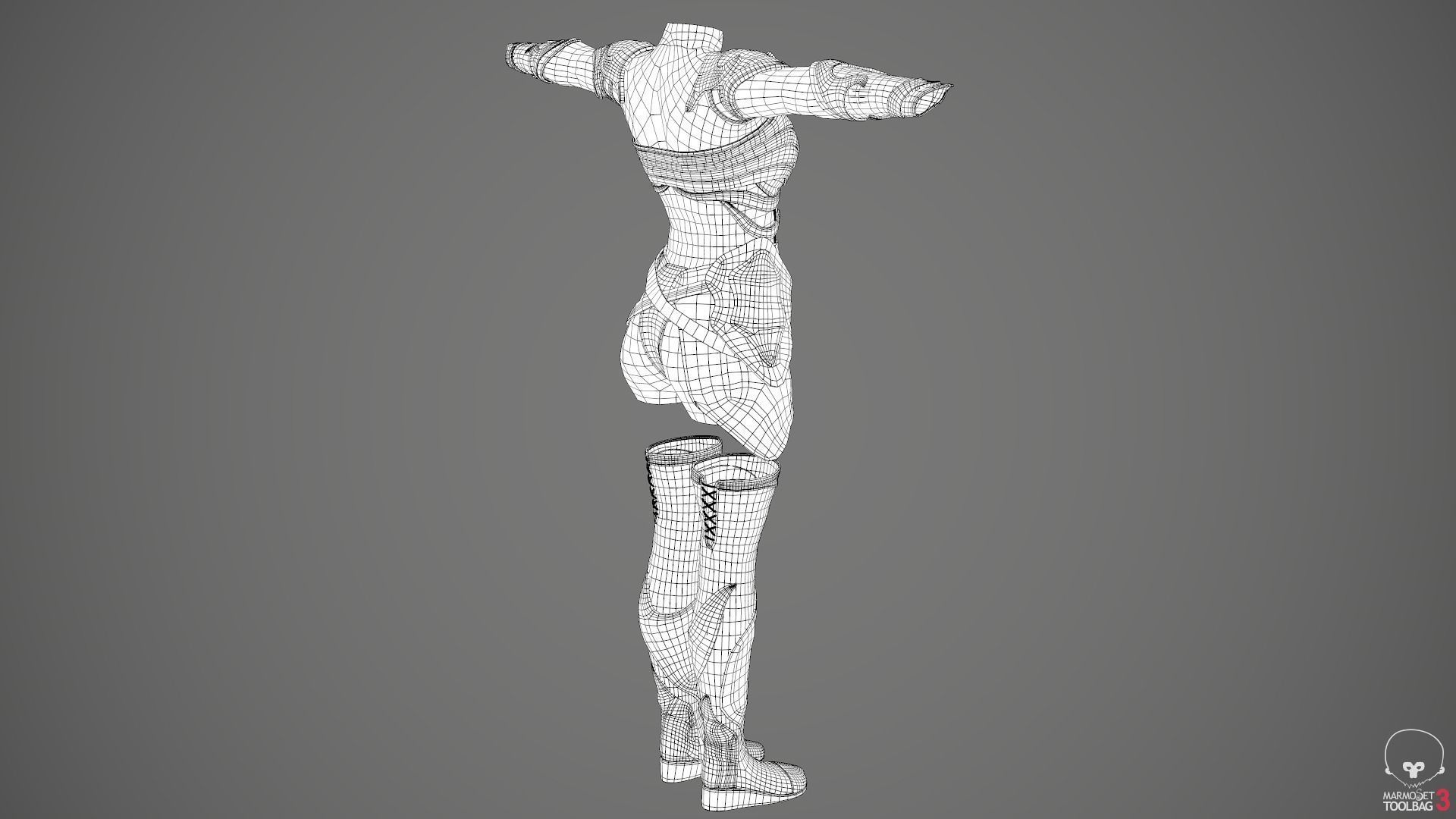 Female Medieval Outfit 1 Low-poly 3D model_70