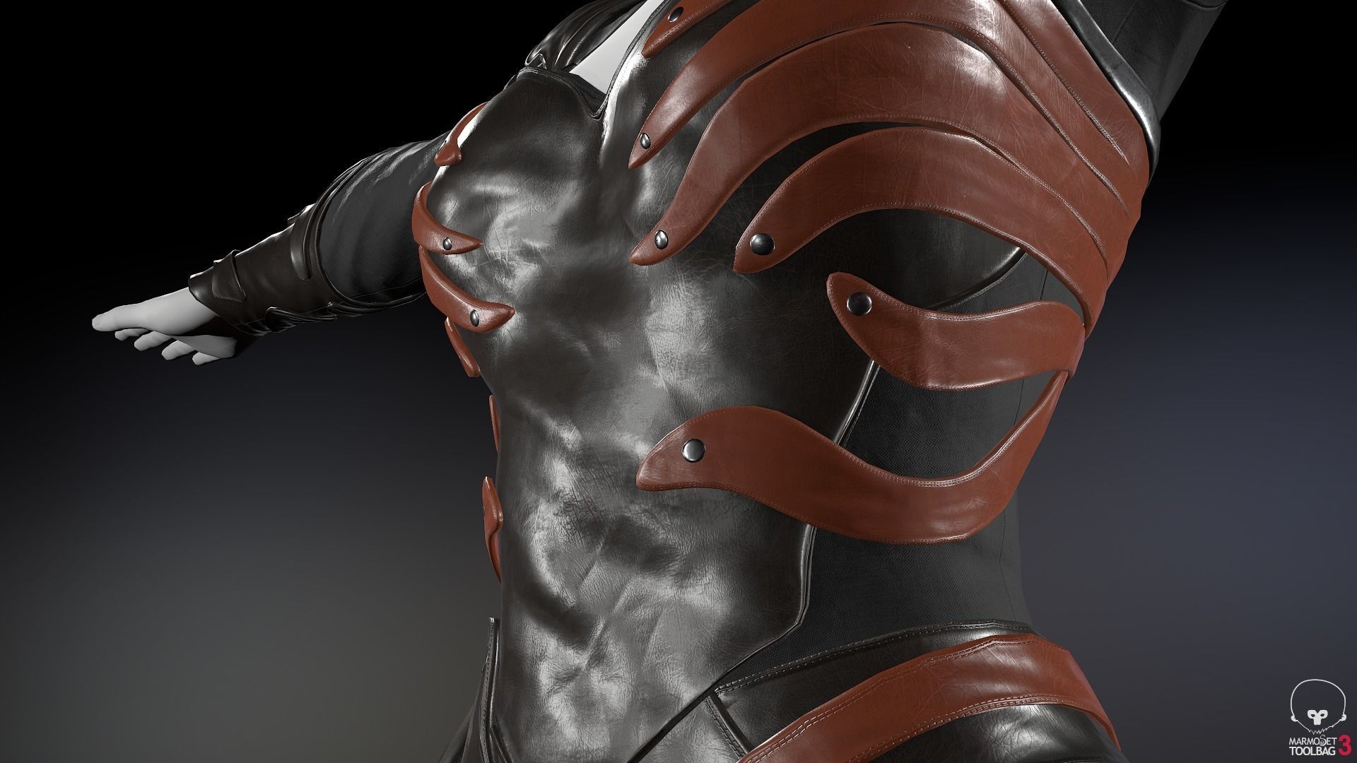 Female Medieval Outfit 1 Low-poly 3D model_11