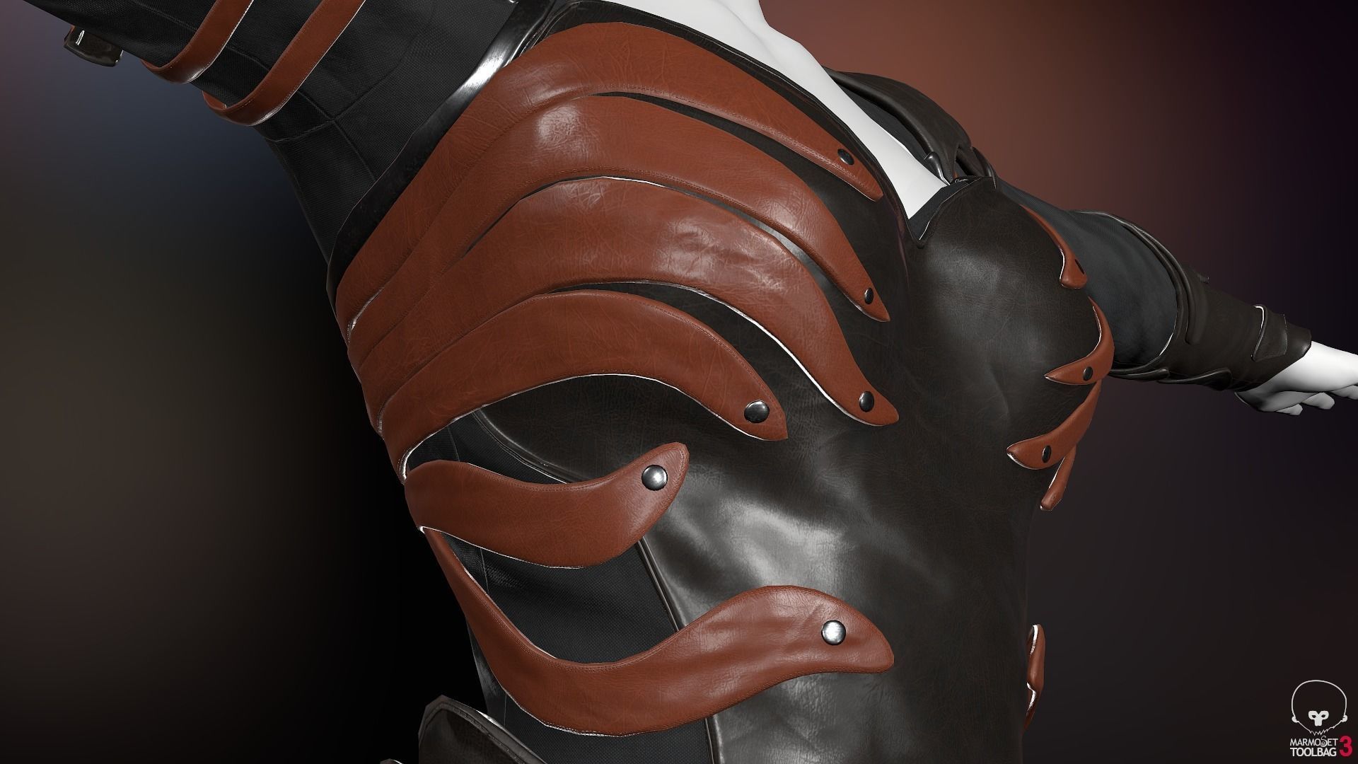 Female Medieval Outfit 1 Low-poly 3D model_16