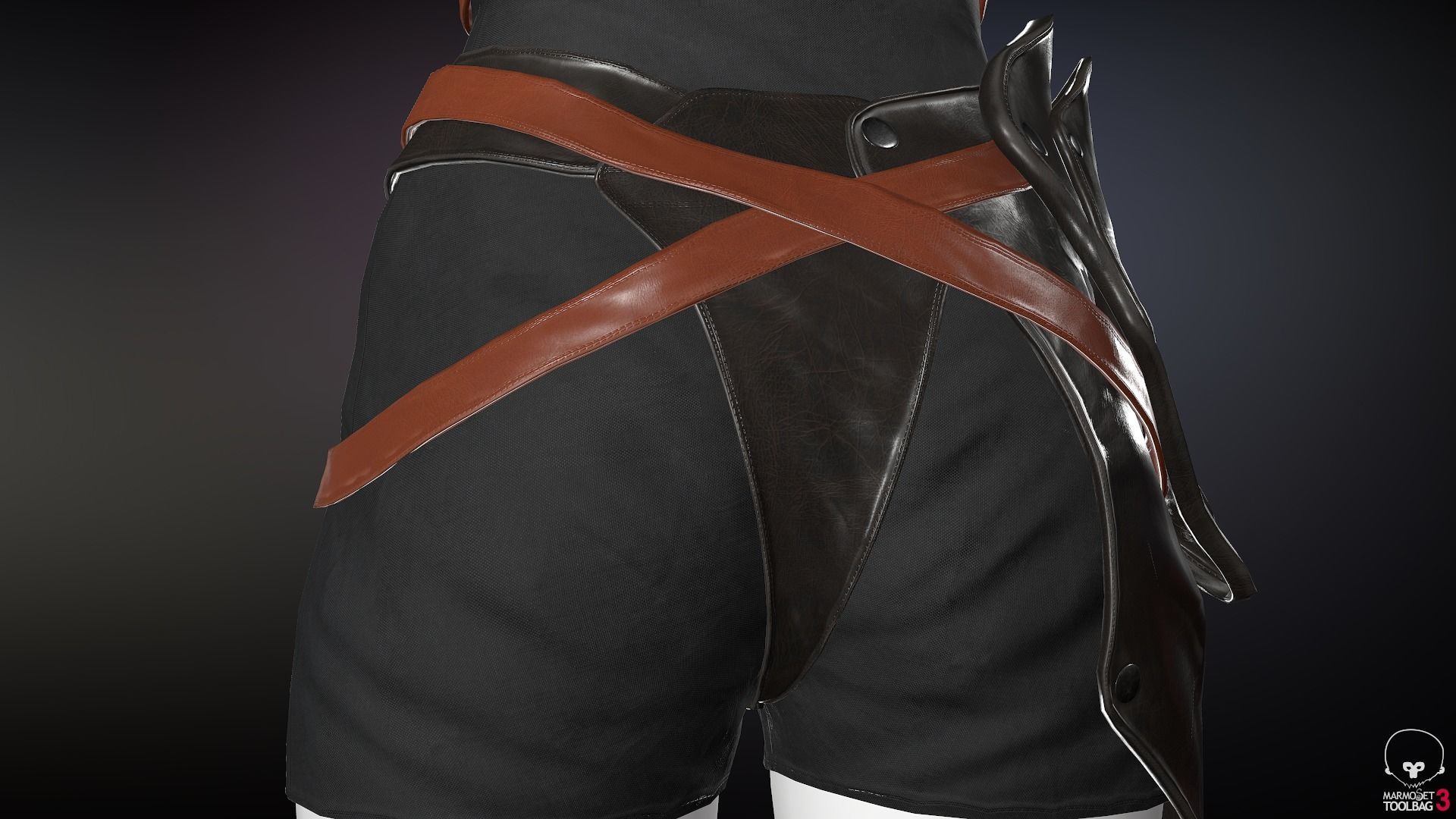 Female Medieval Outfit 1 Low-poly 3D model_40