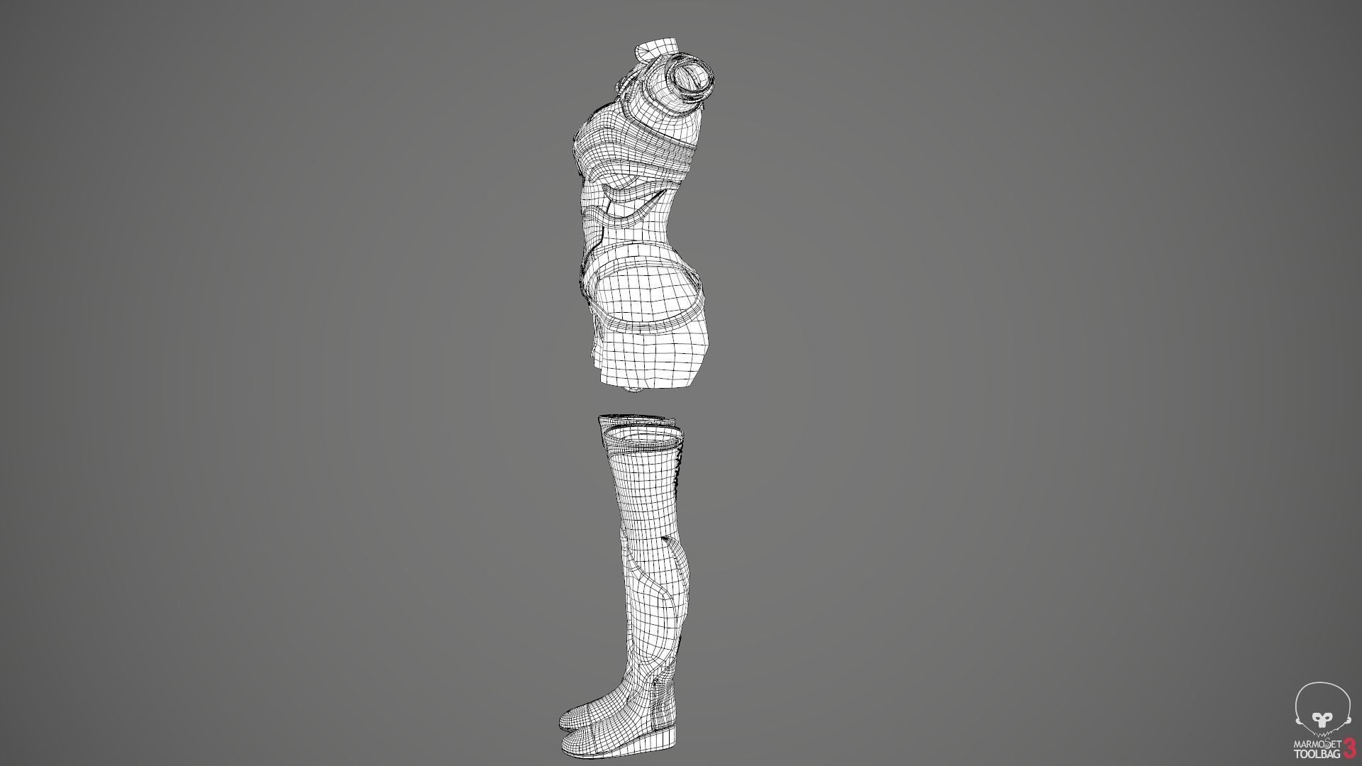 Female Medieval Outfit 1 Low-poly 3D model_68