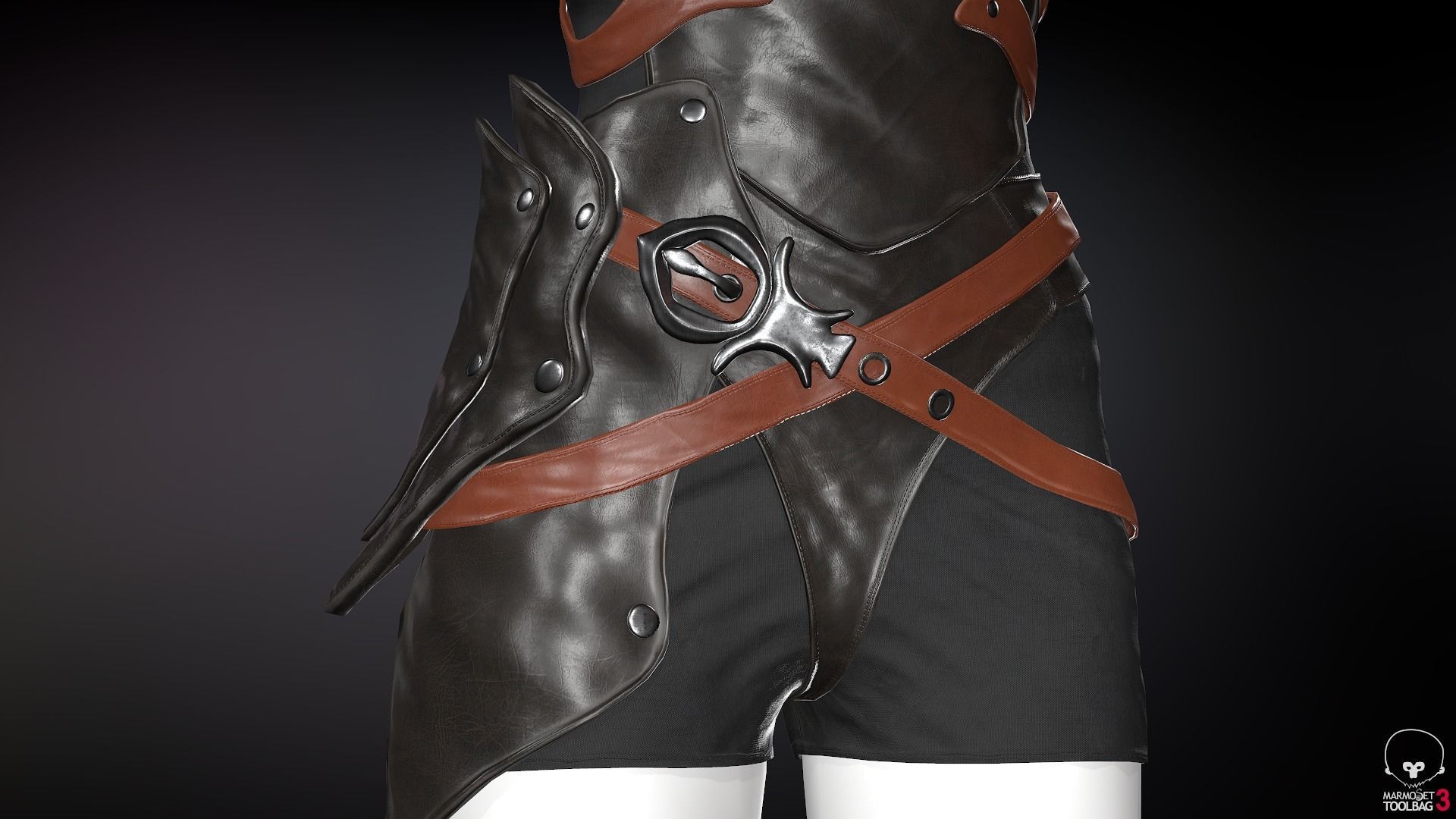 Female Medieval Outfit 1 Low-poly 3D model_35