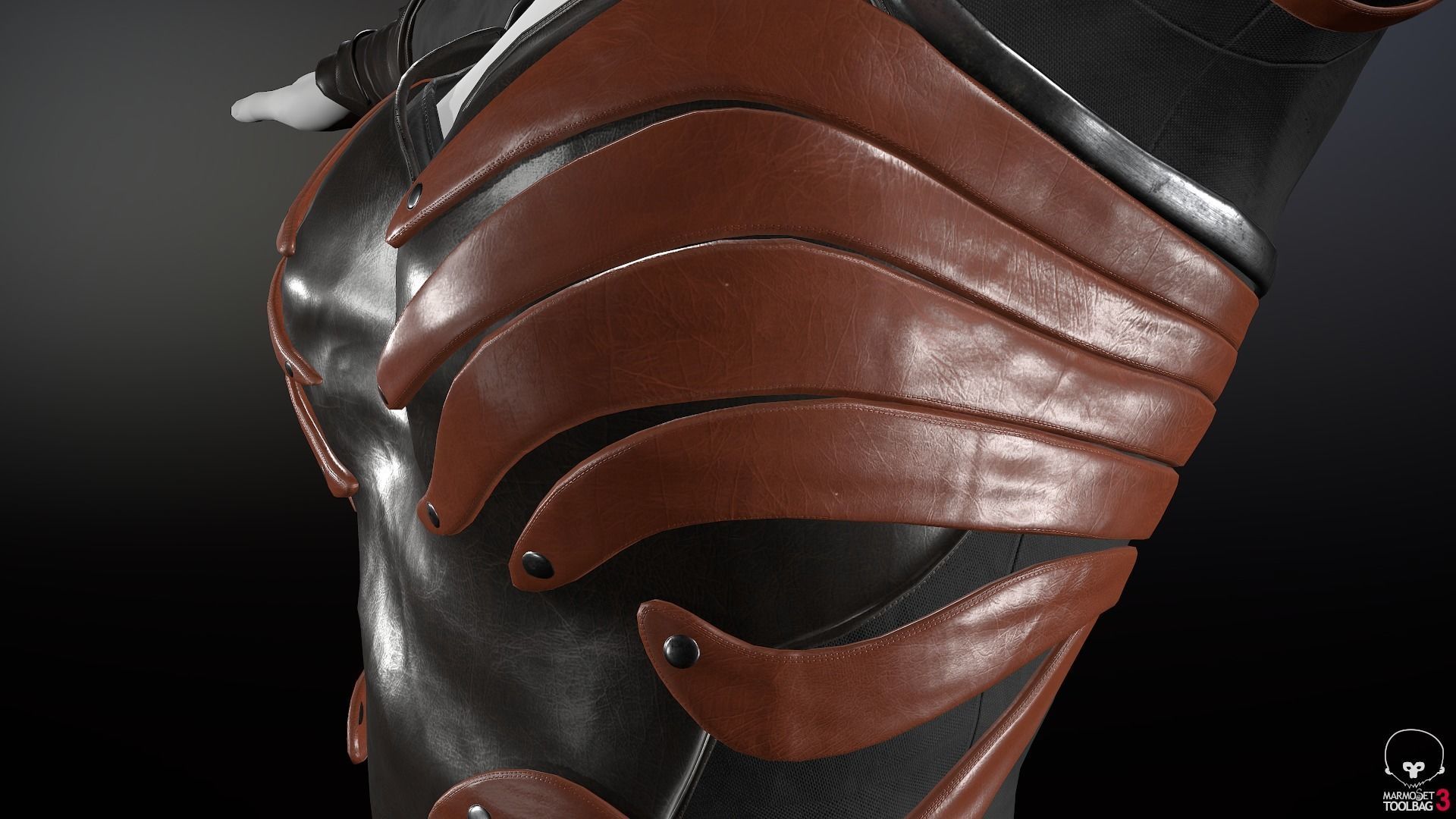 Female Medieval Outfit 1 Low-poly 3D model_14