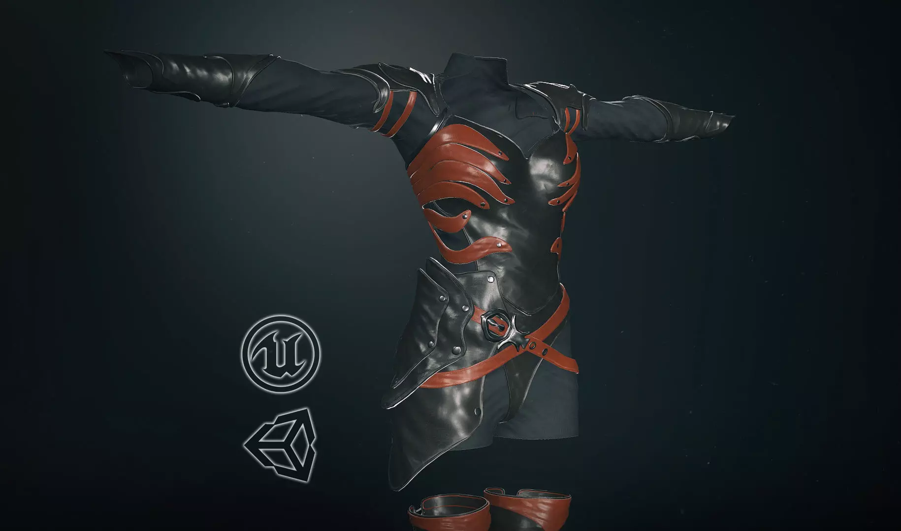 Female Medieval Outfit 1 Low-poly 3D model_0