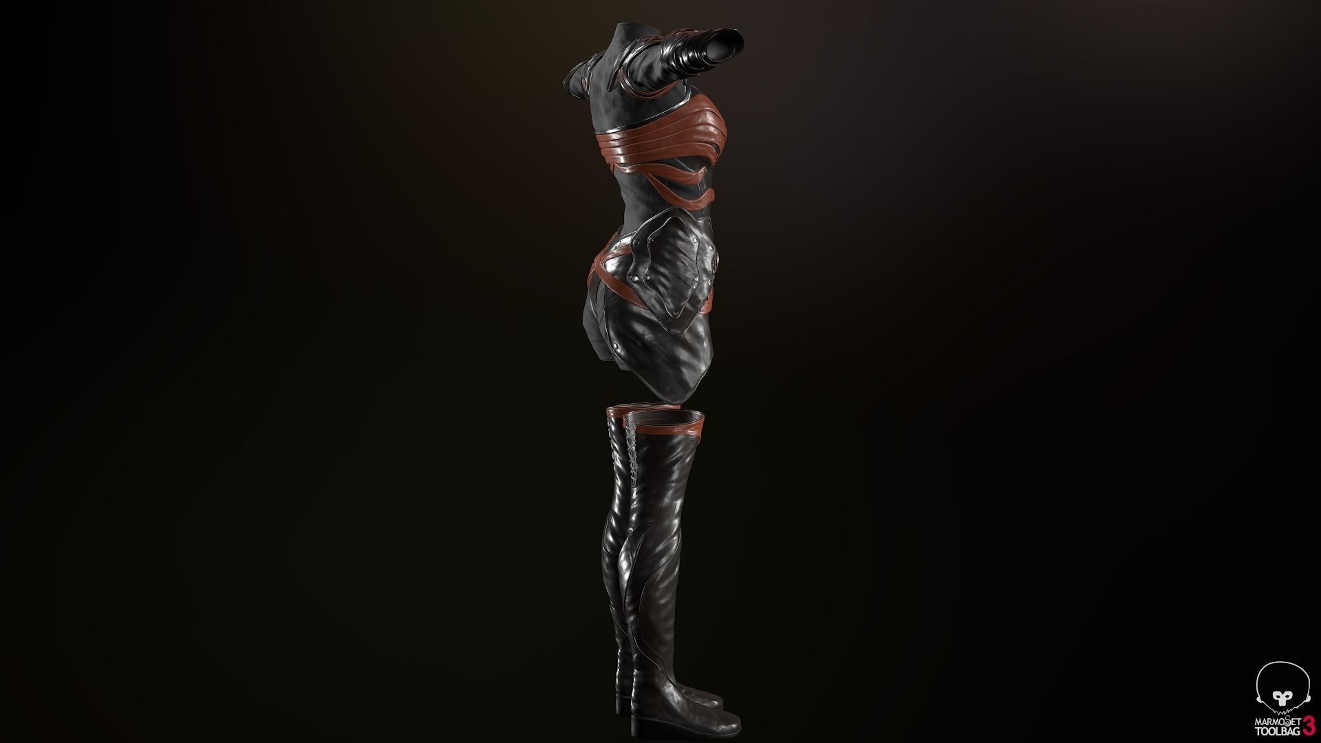 Female Medieval Outfit 1 Low-poly 3D model_64