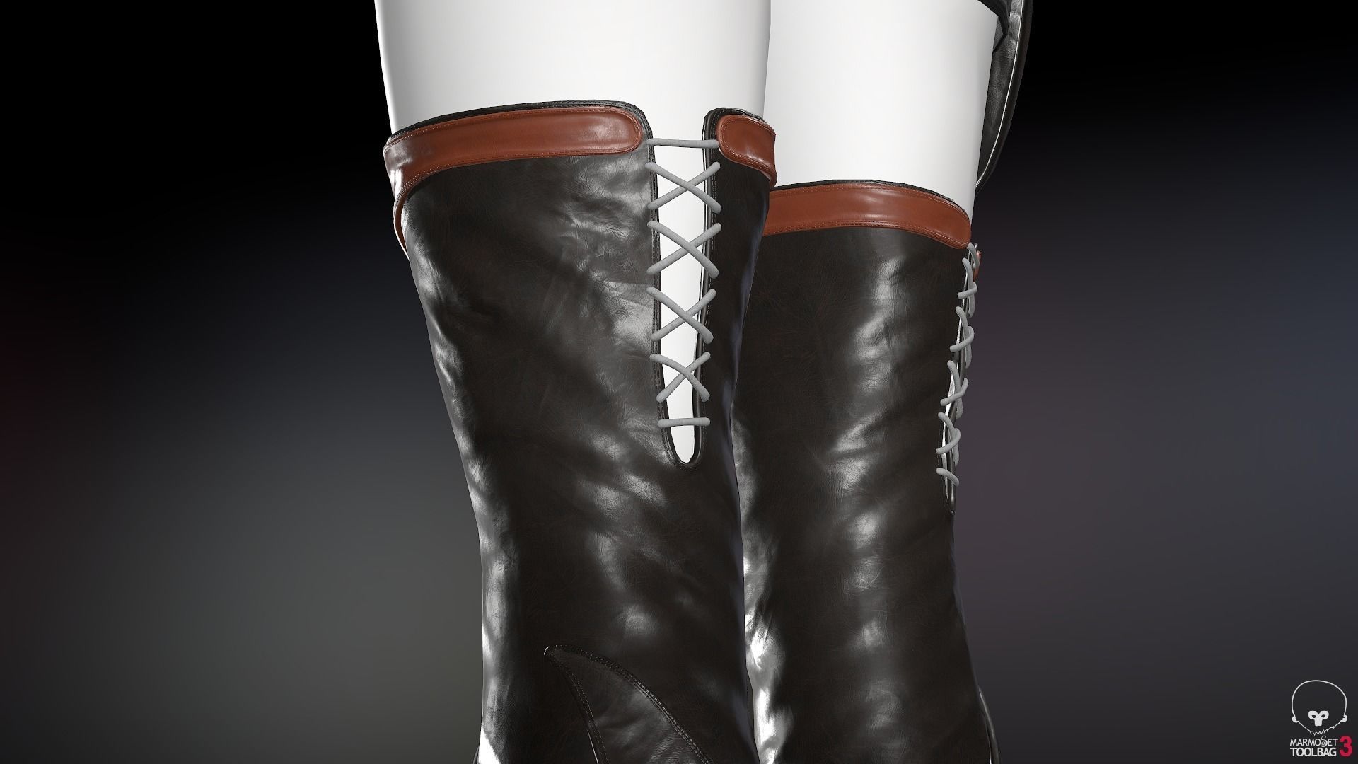 Female Medieval Outfit 1 Low-poly 3D model_47