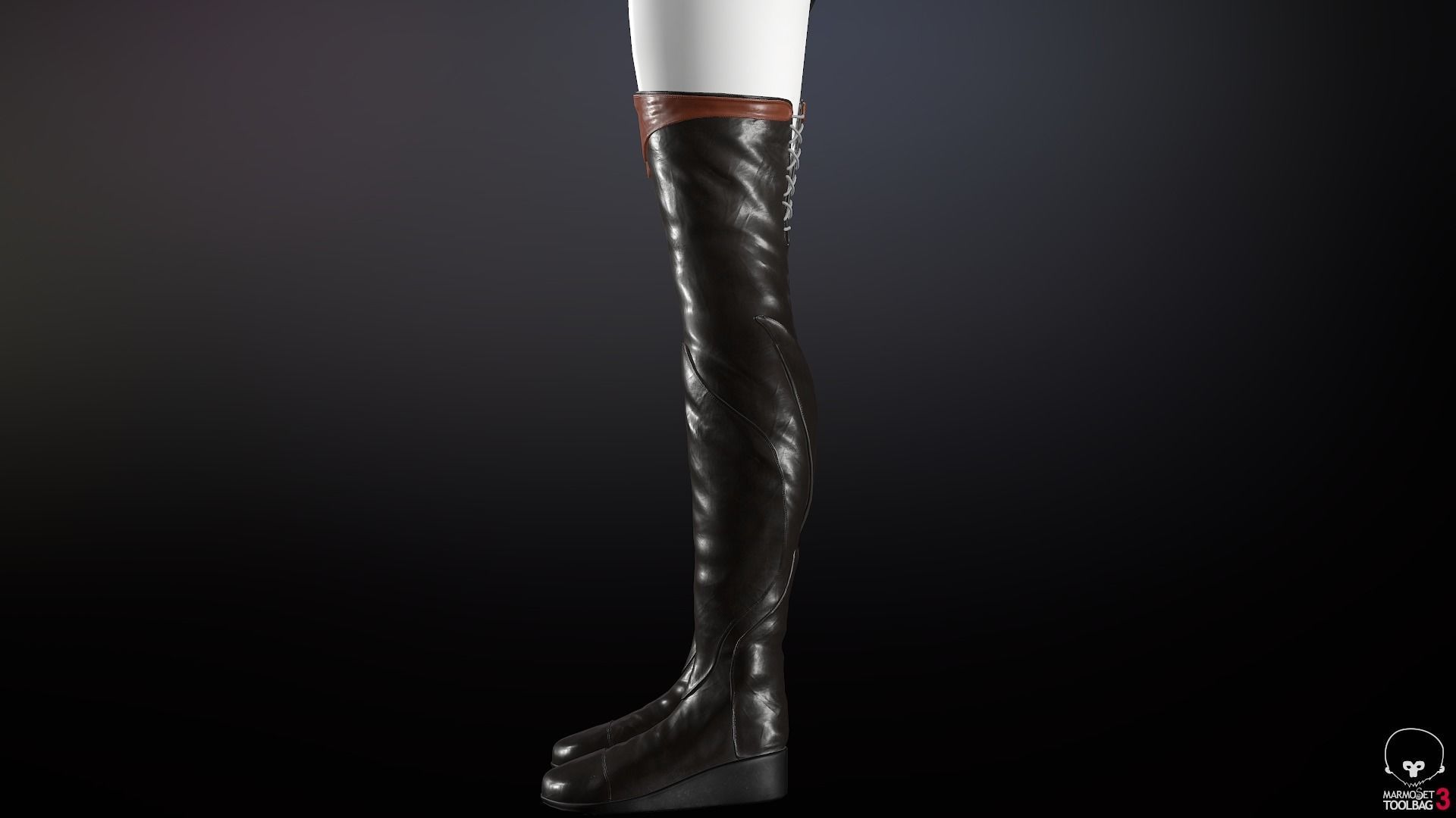 Female Medieval Outfit 1 Low-poly 3D model_46