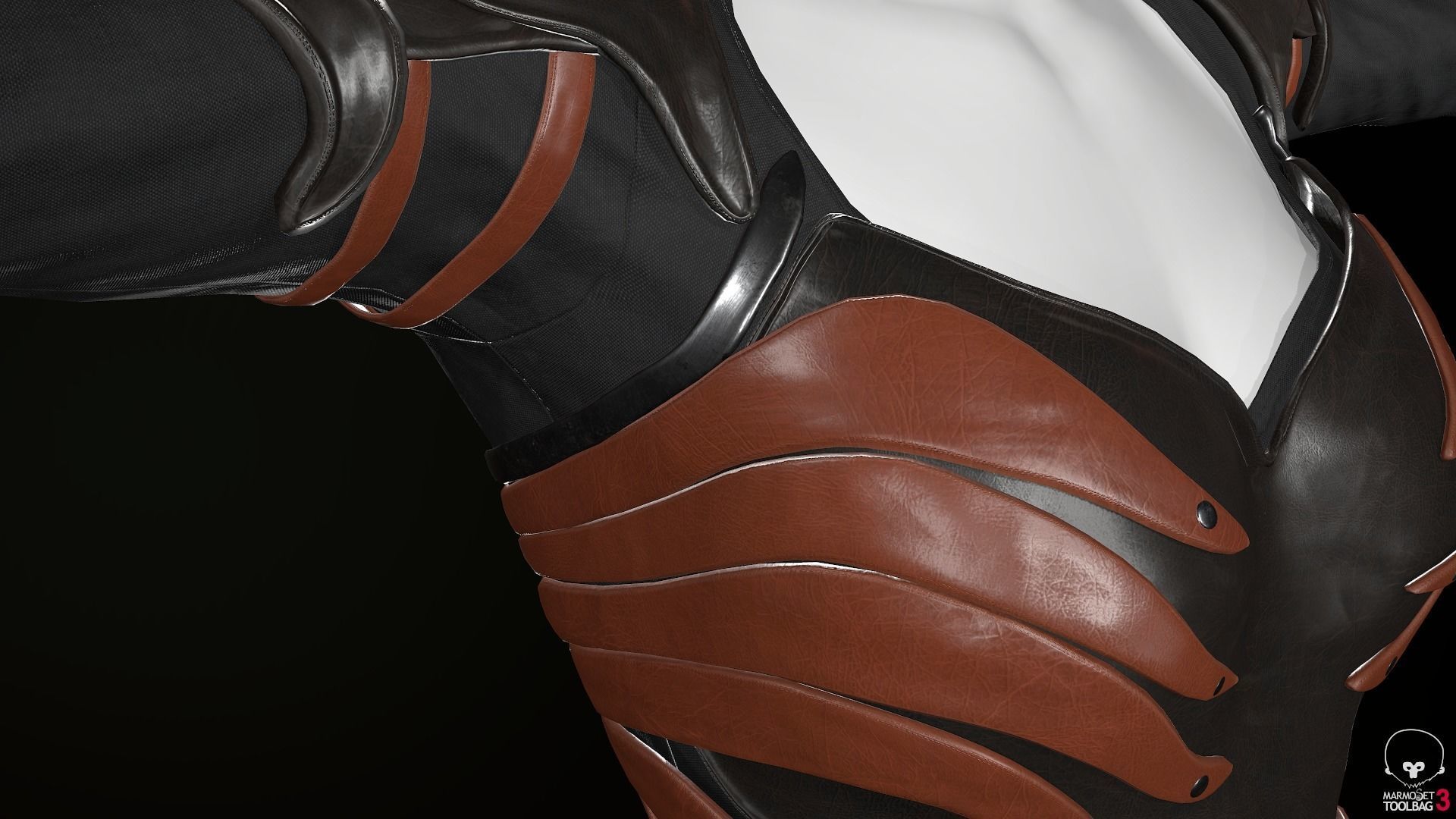 Female Medieval Outfit 1 Low-poly 3D model_33