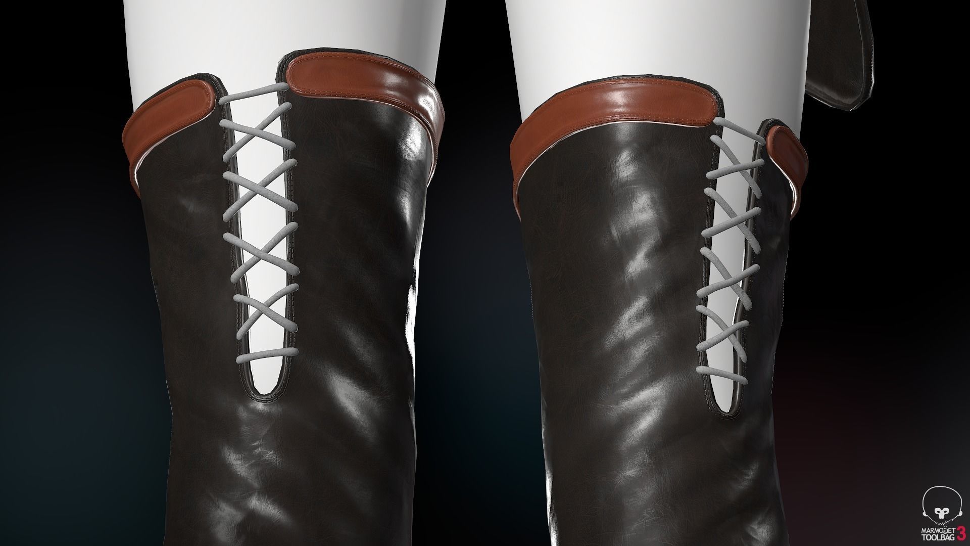 Female Medieval Outfit 1 Low-poly 3D model_48