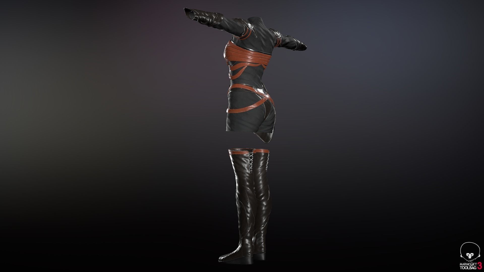 Female Medieval Outfit 1 Low-poly 3D model_62