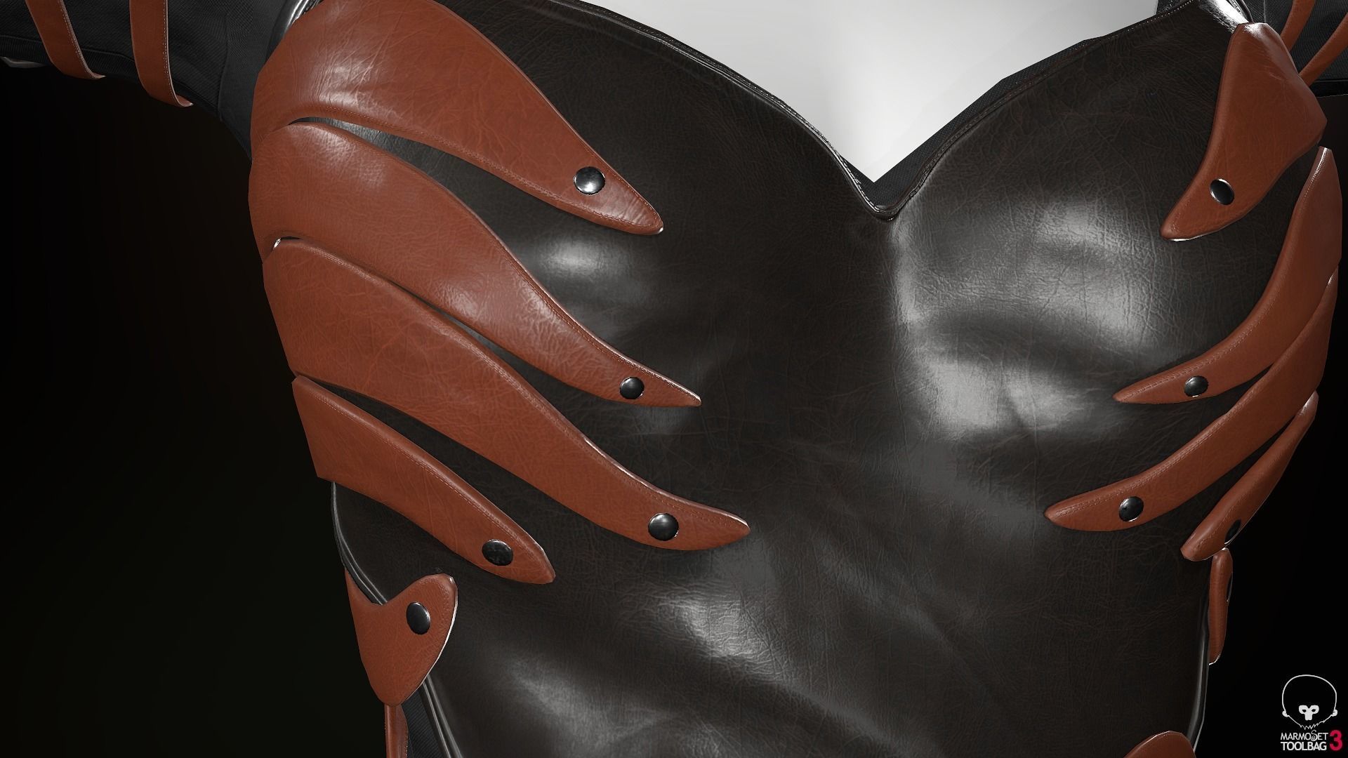 Female Medieval Outfit 1 Low-poly 3D model_15